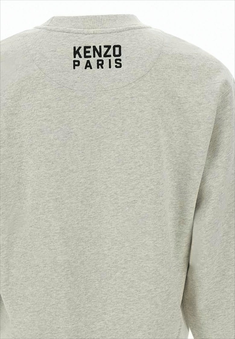 Relaxed Fit Long-Sleeve Sweatshirt with Bold Tiger Graphic