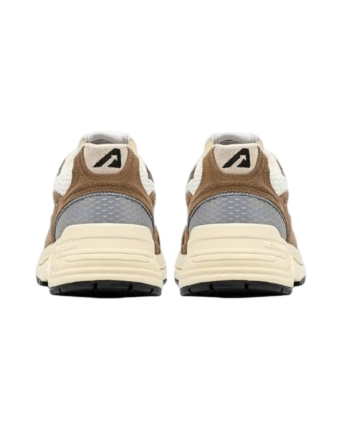 Layered Design Suede and Mesh Sneakers