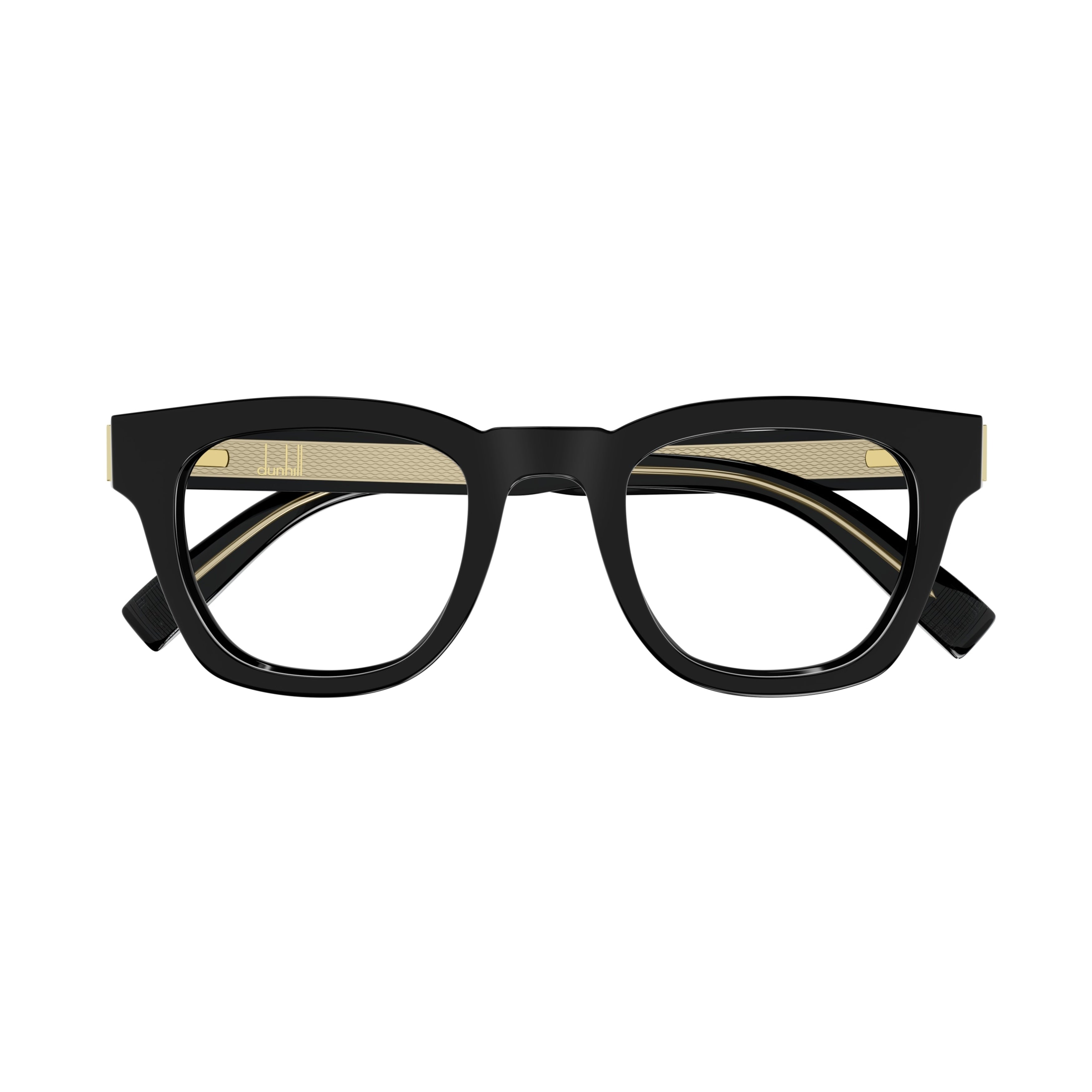 Du0081o Bold Rectangular Sunglasses with Gold Accents