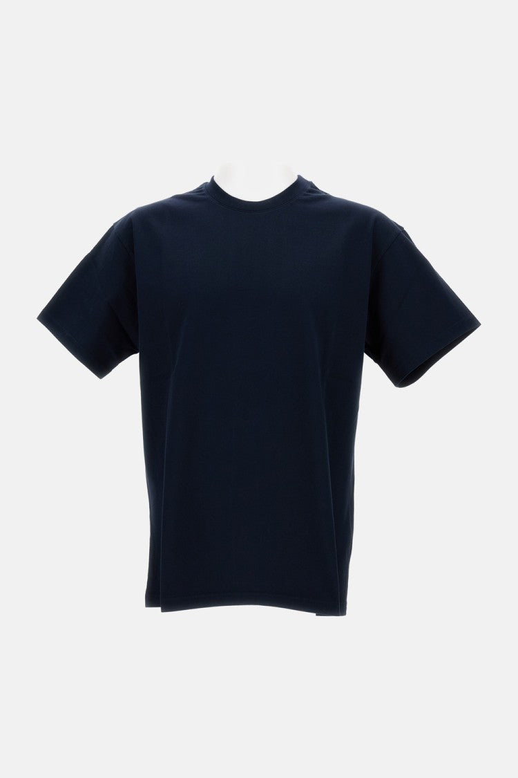 Crewneck Cotton T-Shirt With Striking Back Print