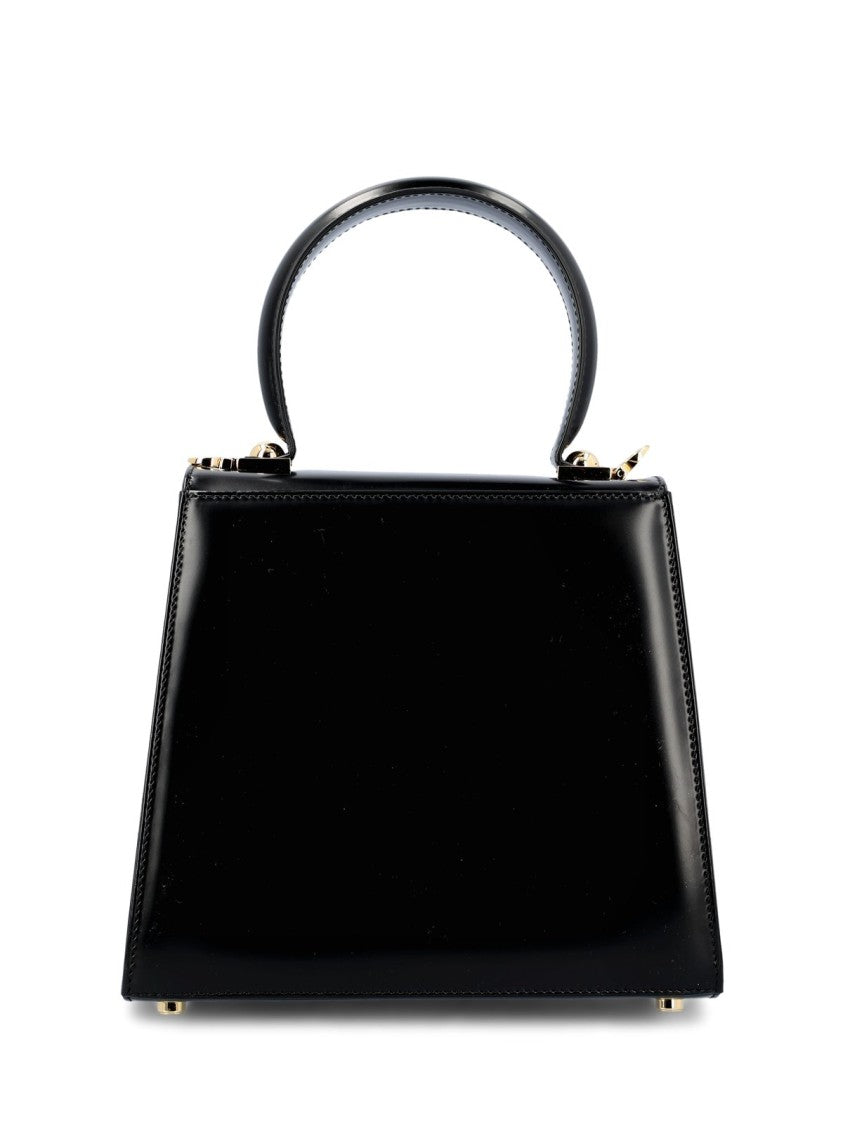 Structured Smooth Leather Shoulder Bag