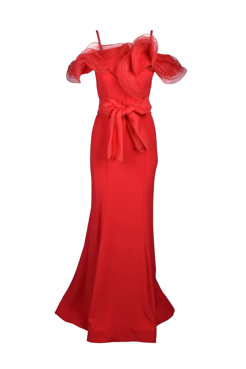 Long Mermaid Dress - Red