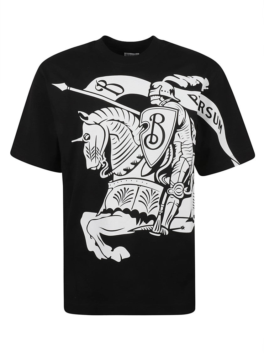 Graphic Knight Print Black T-Shirt