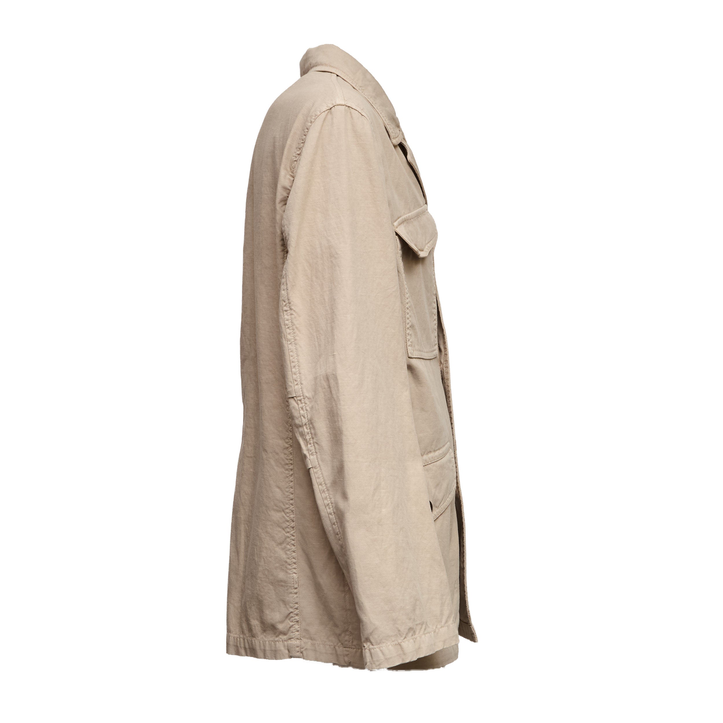 Cotton & Linen Gabardine Field Jacket