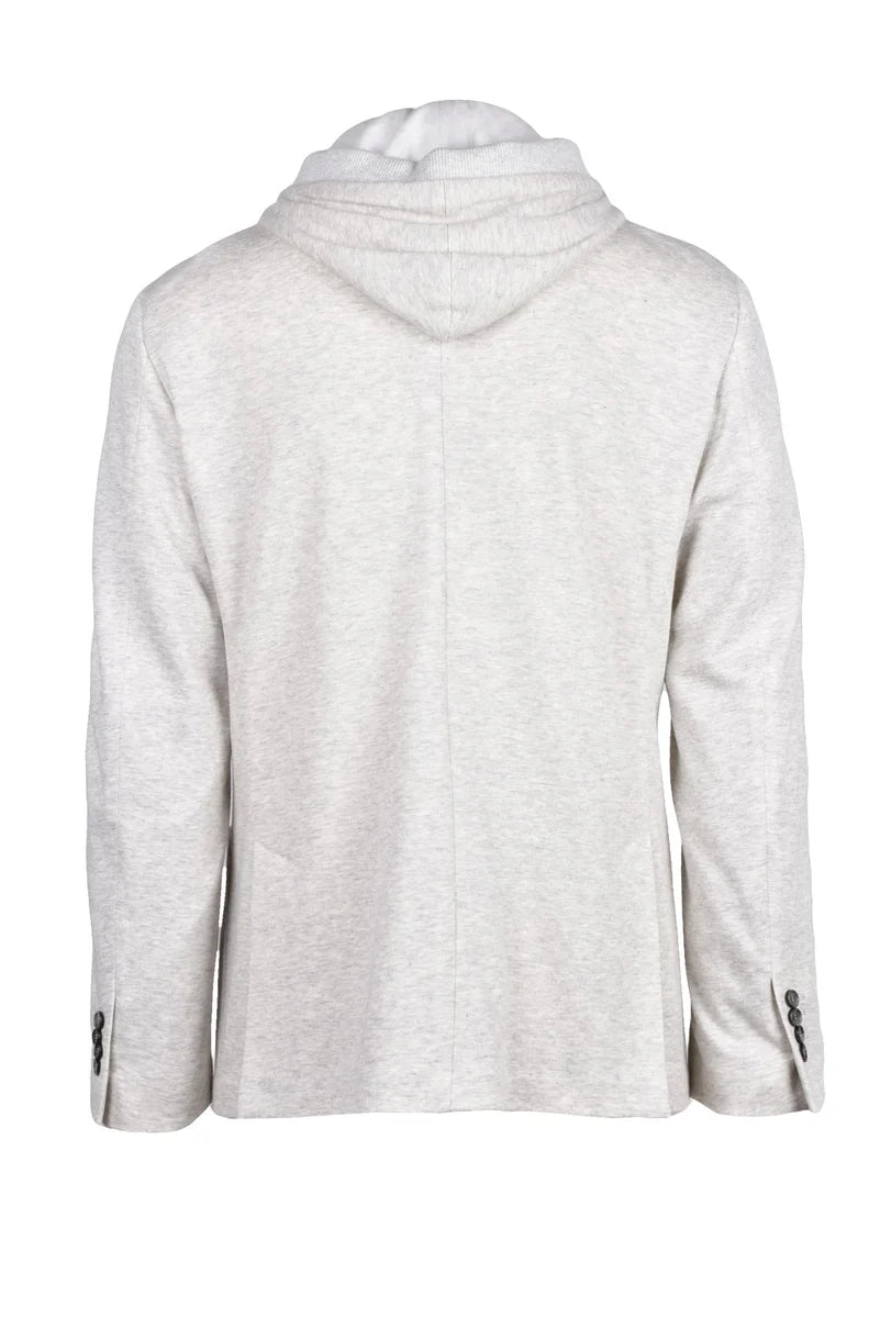 Sweatshirt Jacket Buttons - Light Grey