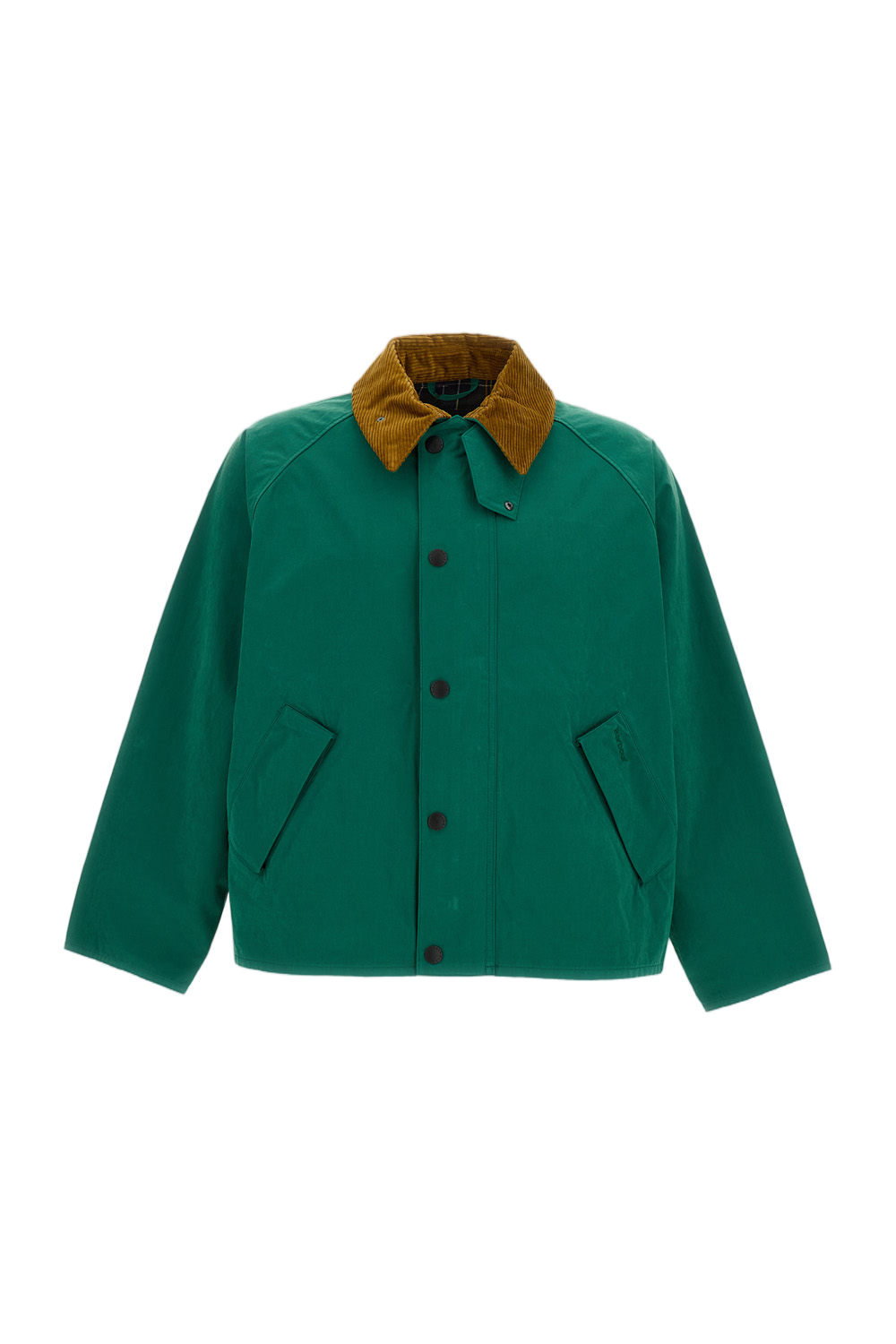 Cotton-Blend Corduroy Collar Short Jacket