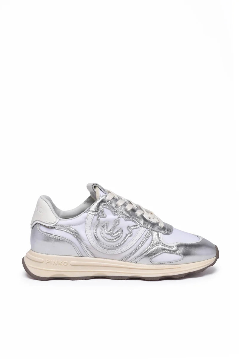 Metallic Leather Rubber Sneakers - Indigo
