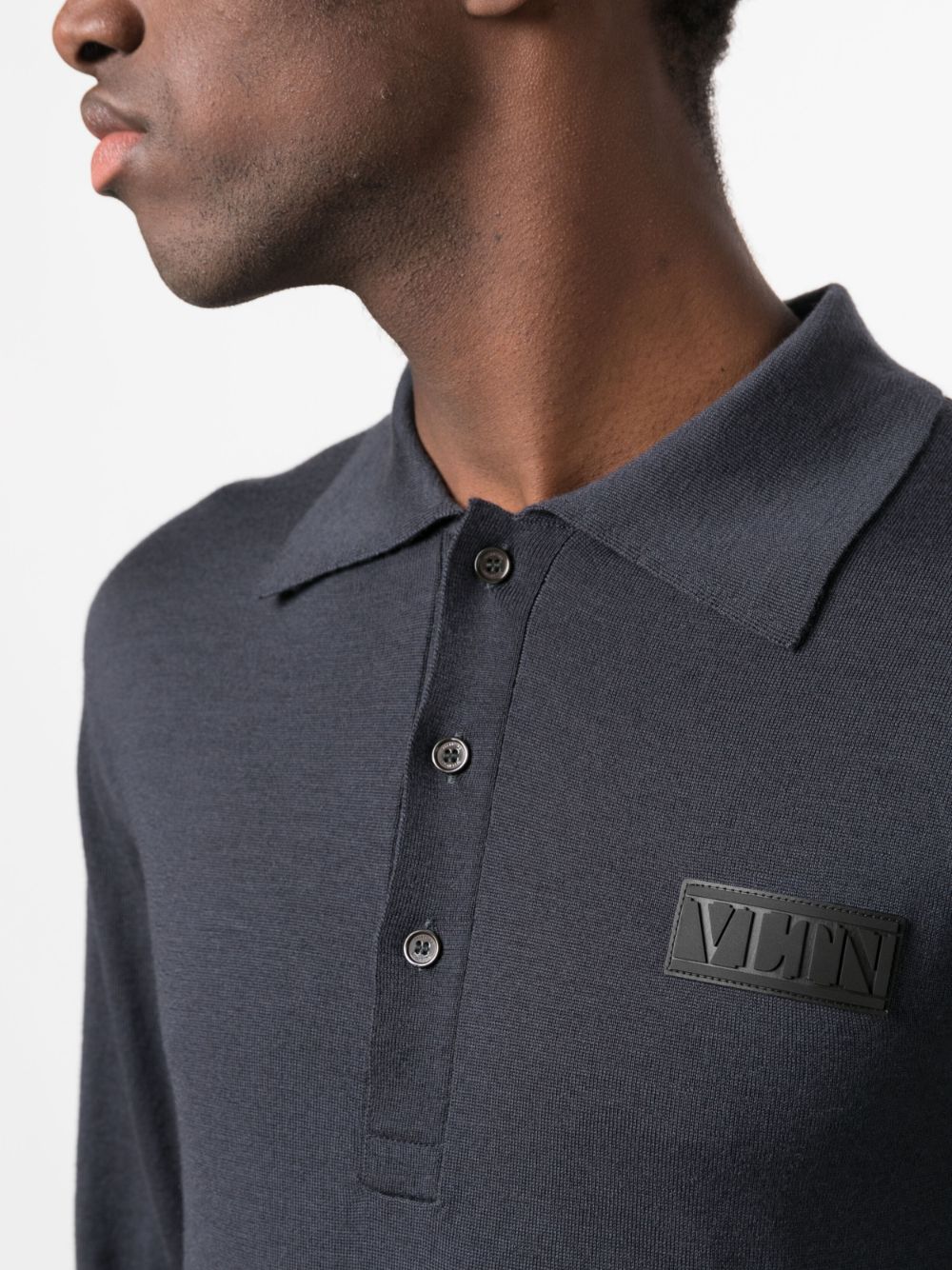 Classic Long-Sleeve Virgin Wool Polo Shirt
