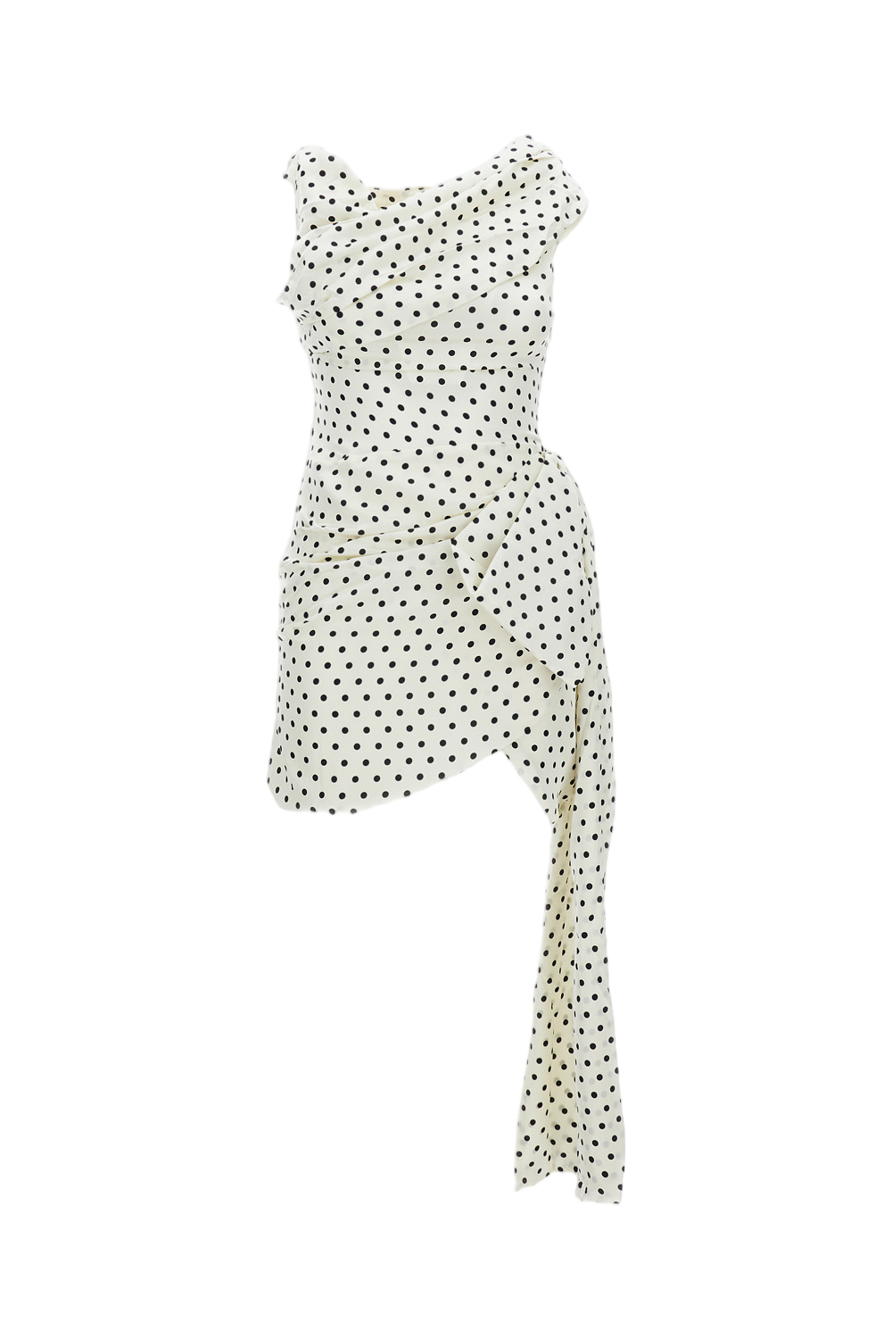 Polka Dot Satin Mini Dress