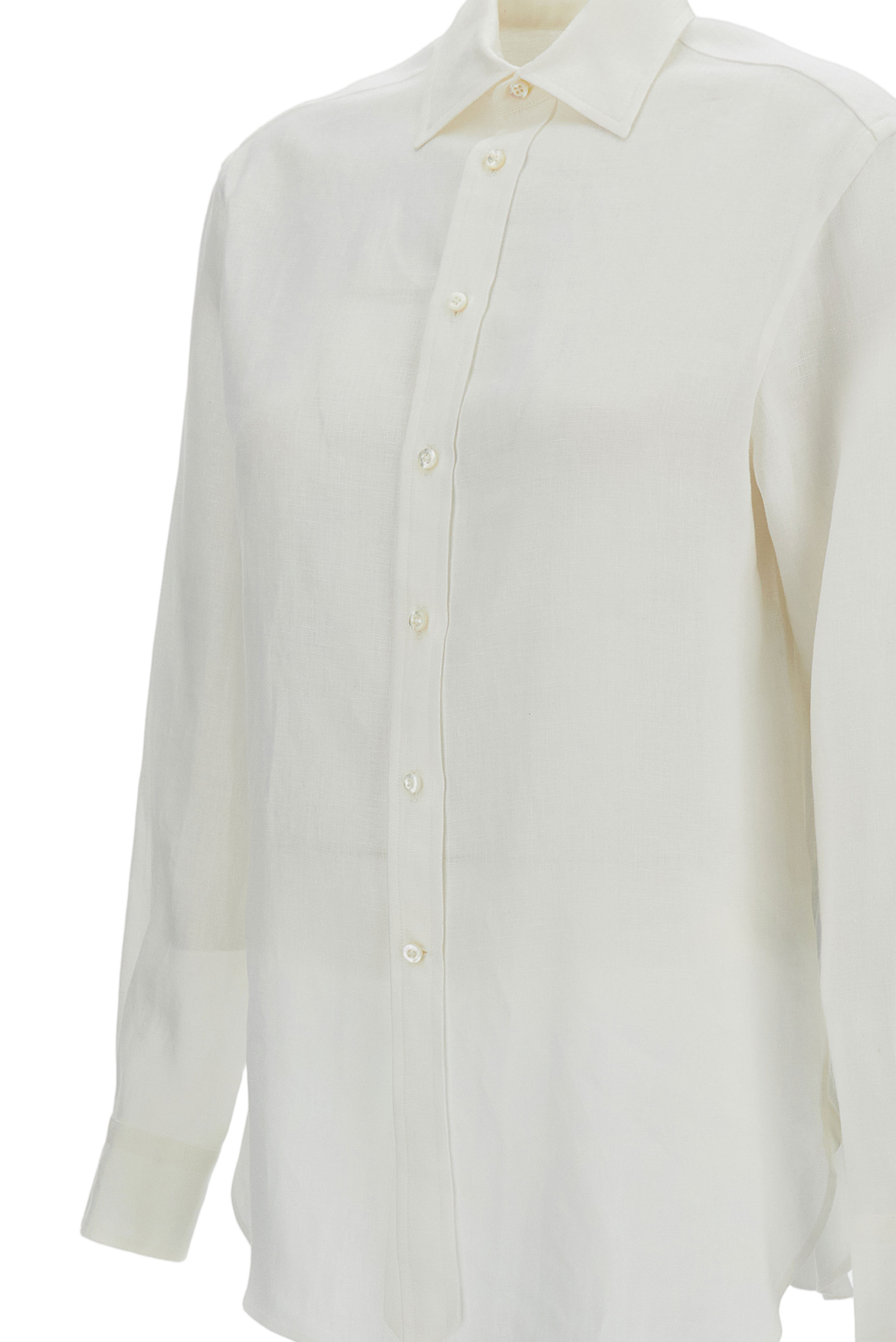 Beige Linen Button-Up Shirt