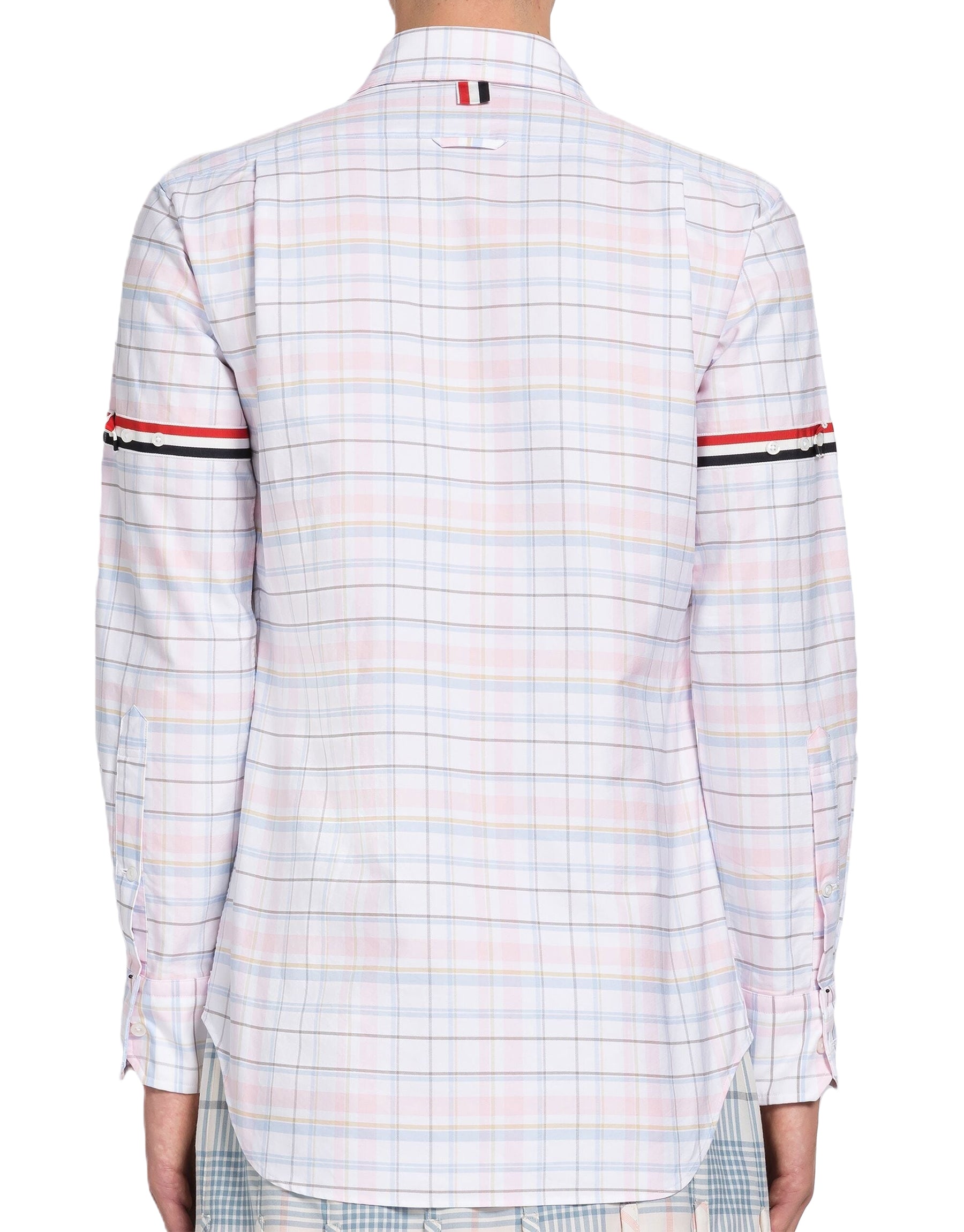Long-Sleeve Button-Up Shirt with Distinctive Stripes