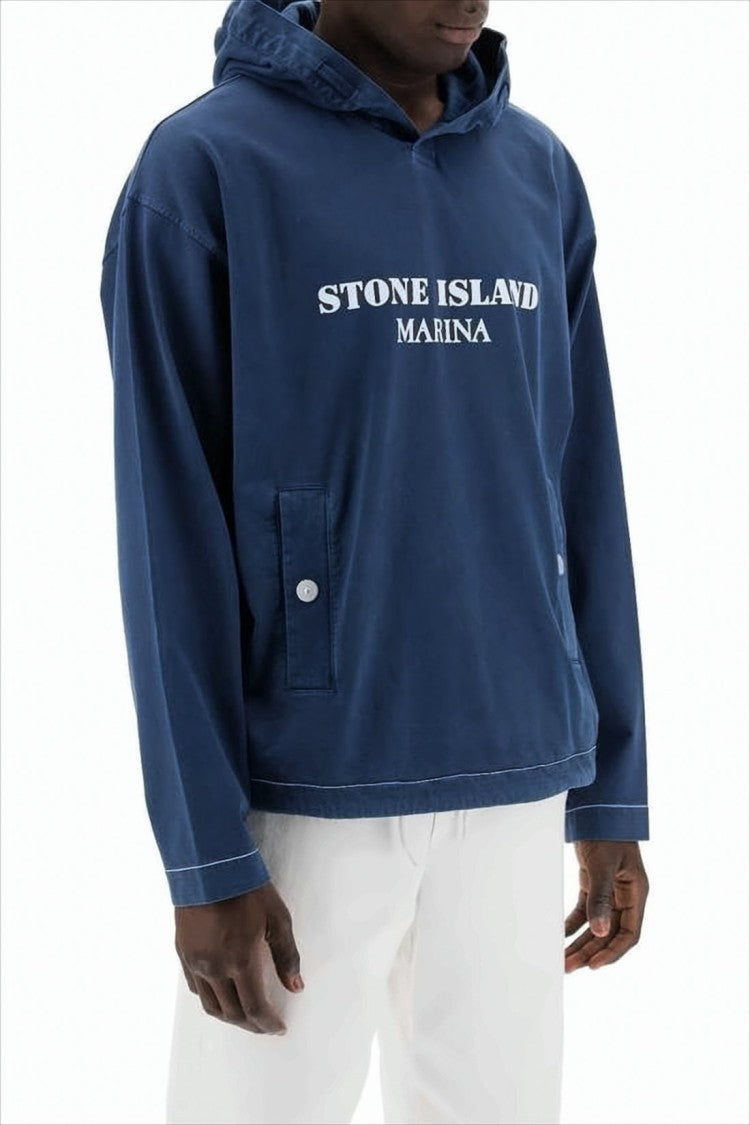 Relaxed Fit Cropped Hoodie