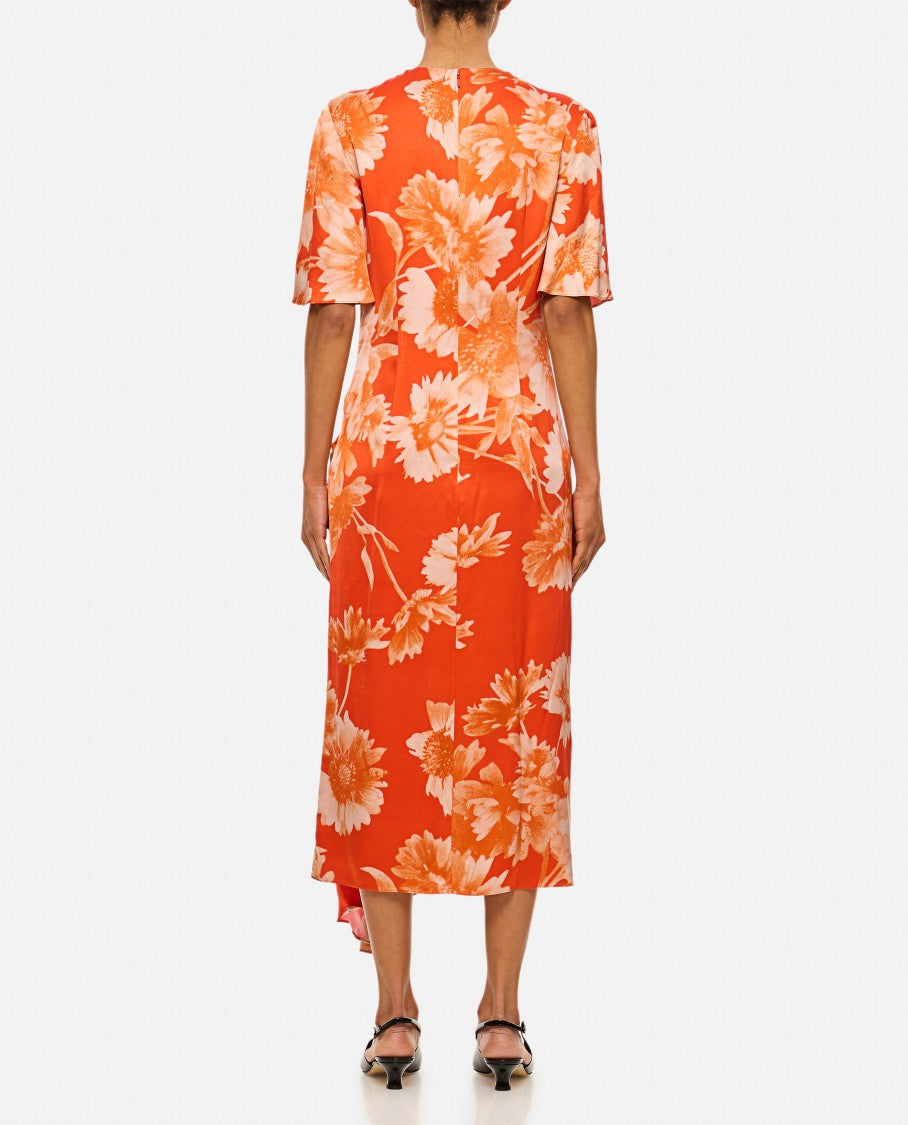 Draped Midi Dress