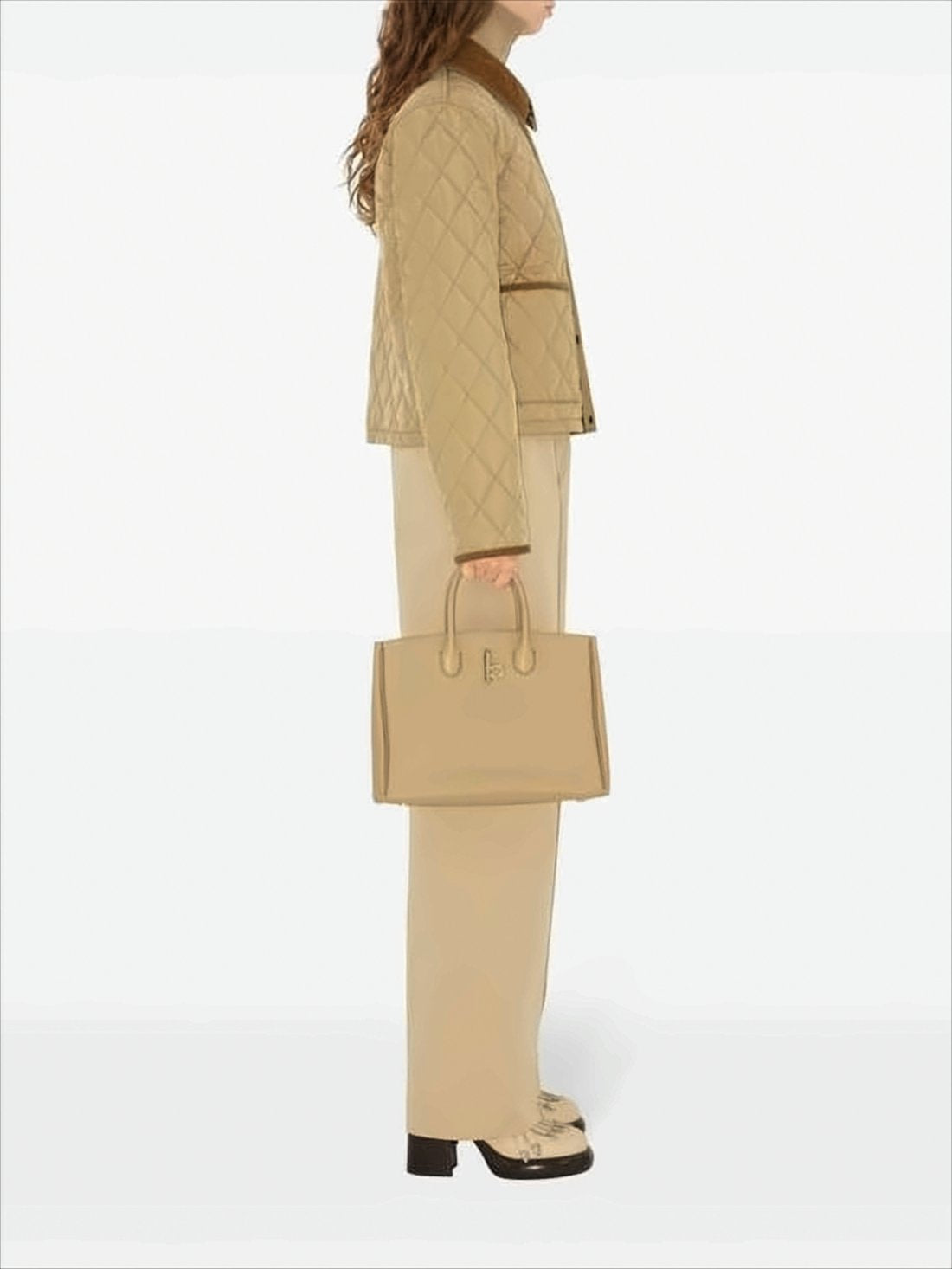 Cropped Quilted Nylon Jacket