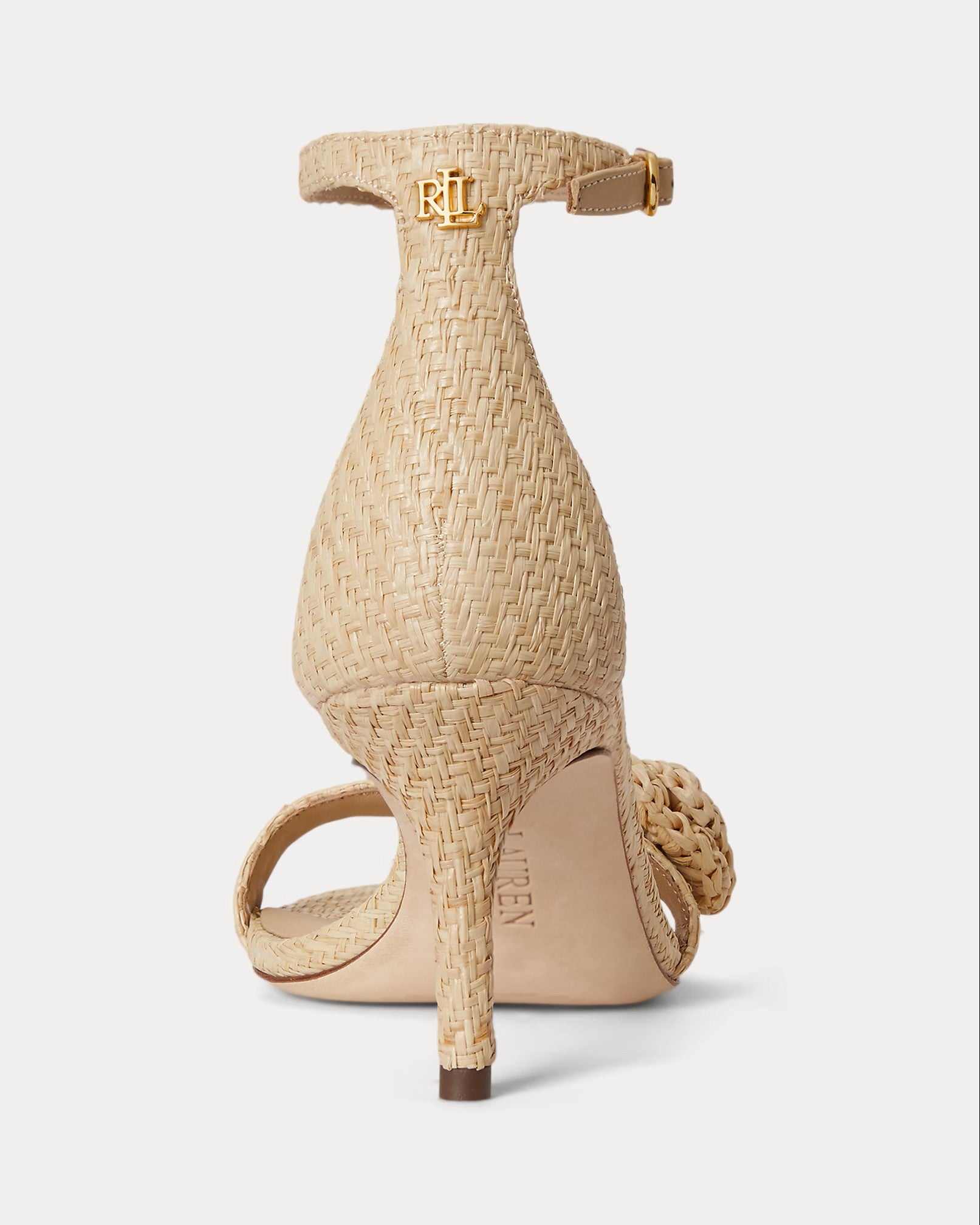 Delicate High-Heeled Sandal with Woven Texture
