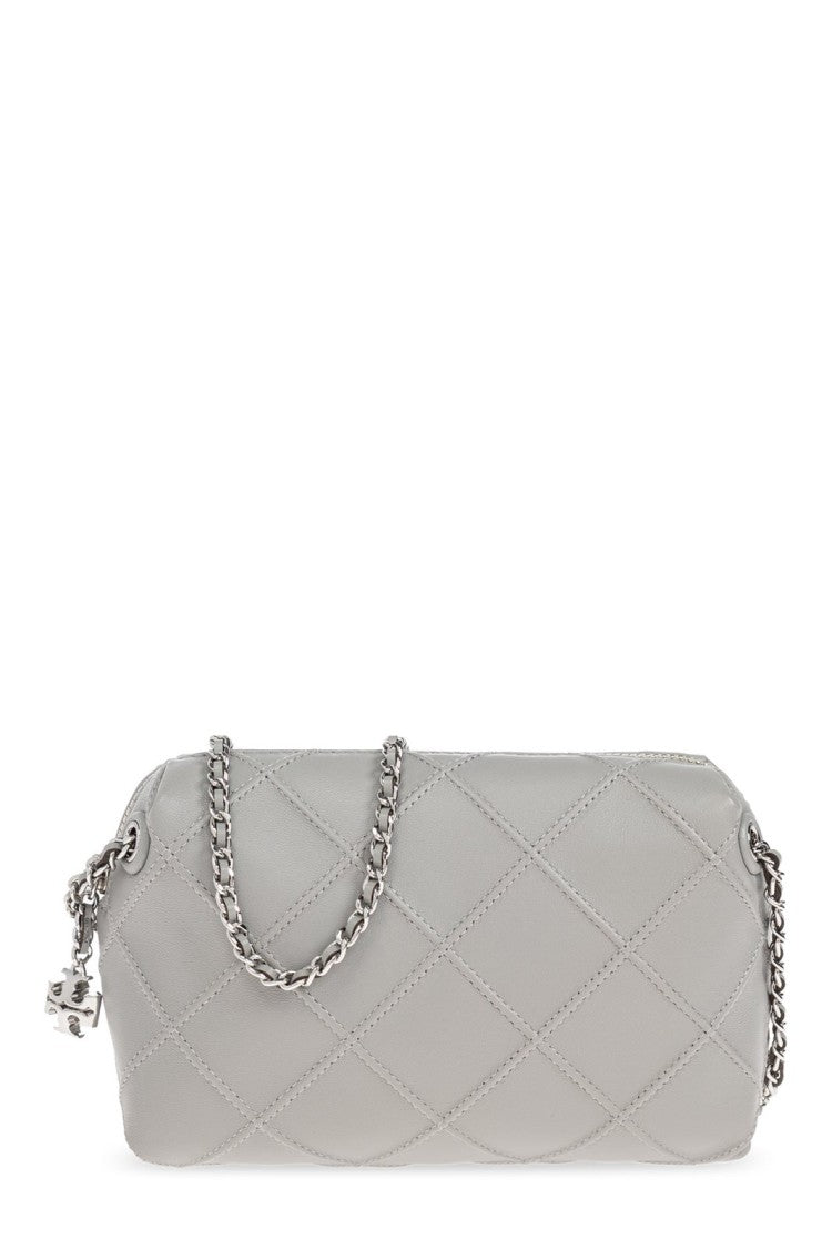 Gray Diamond Leather Camera Bag
