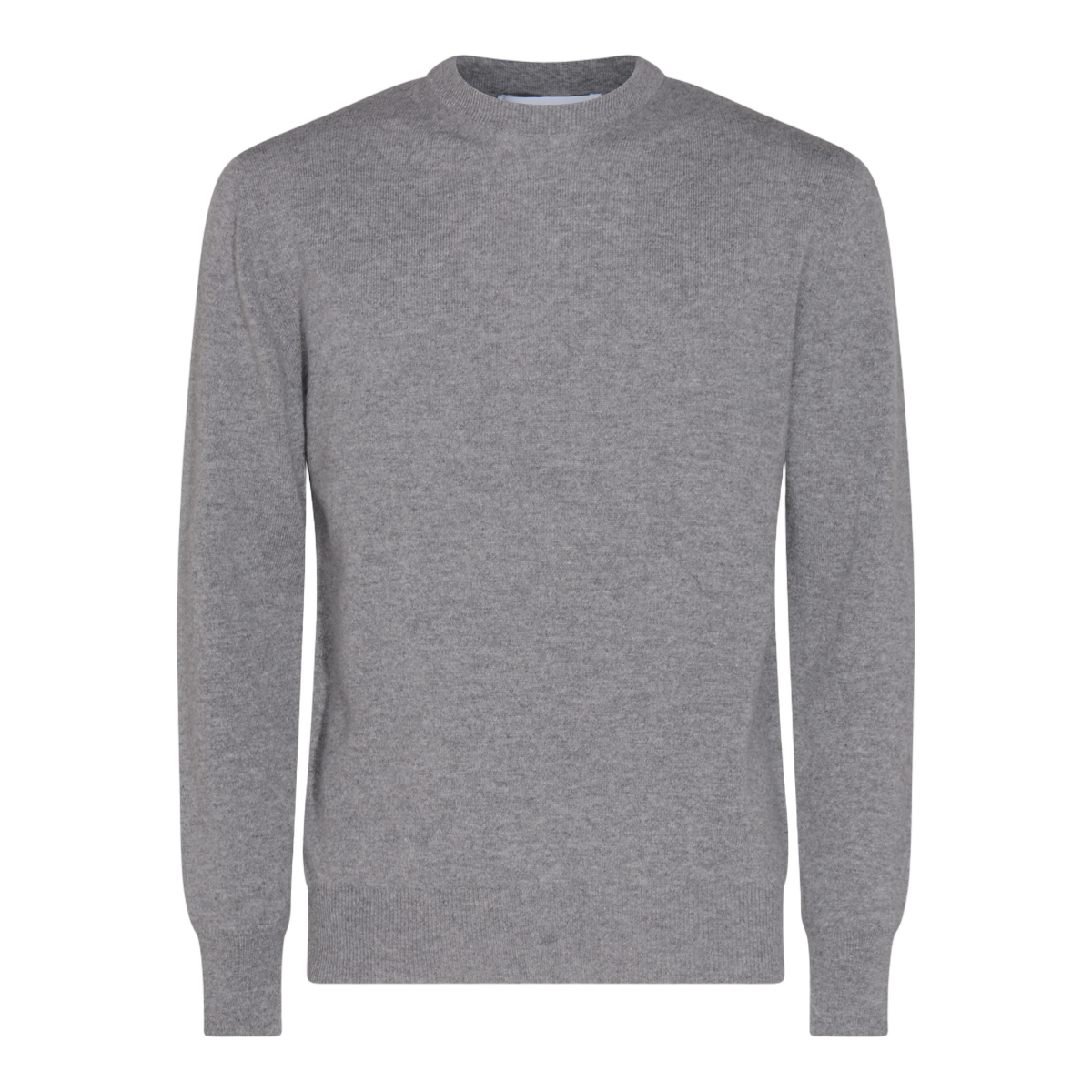 Crew Neck Sweater with Ribbed Cuffs