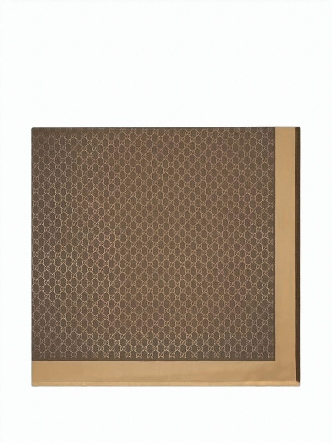 Rectangular Geometric Pattern Scarf in Brown Palette