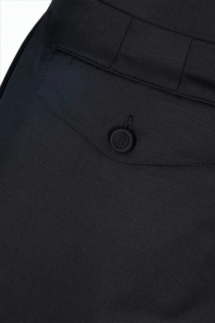 Tailored Straight Pants with Classic Waistband and Refined Finish