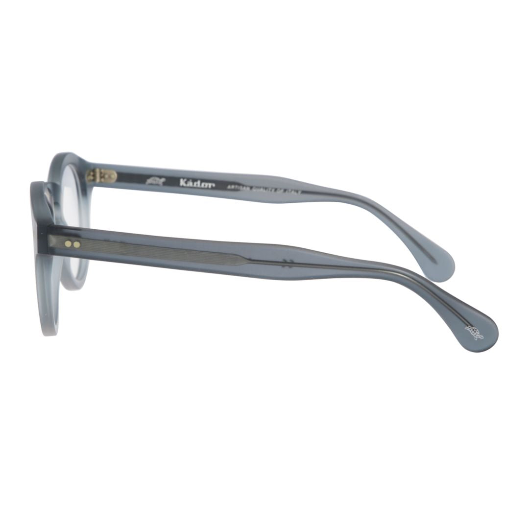 Tony Rounded Translucent Grey Eyeglasses with Keyhole Bridge
