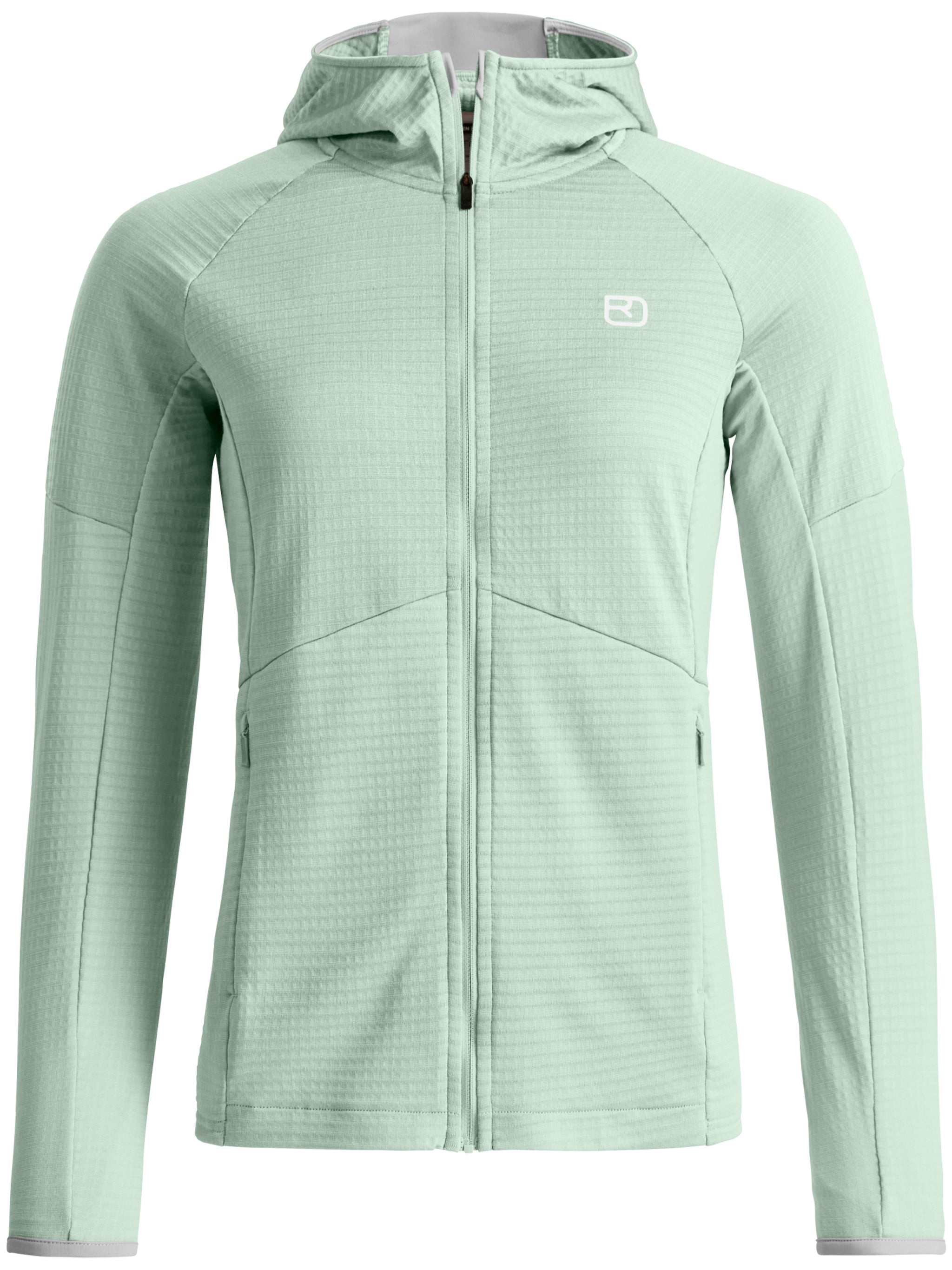 Green Fleece Light Grid Active Hoodie