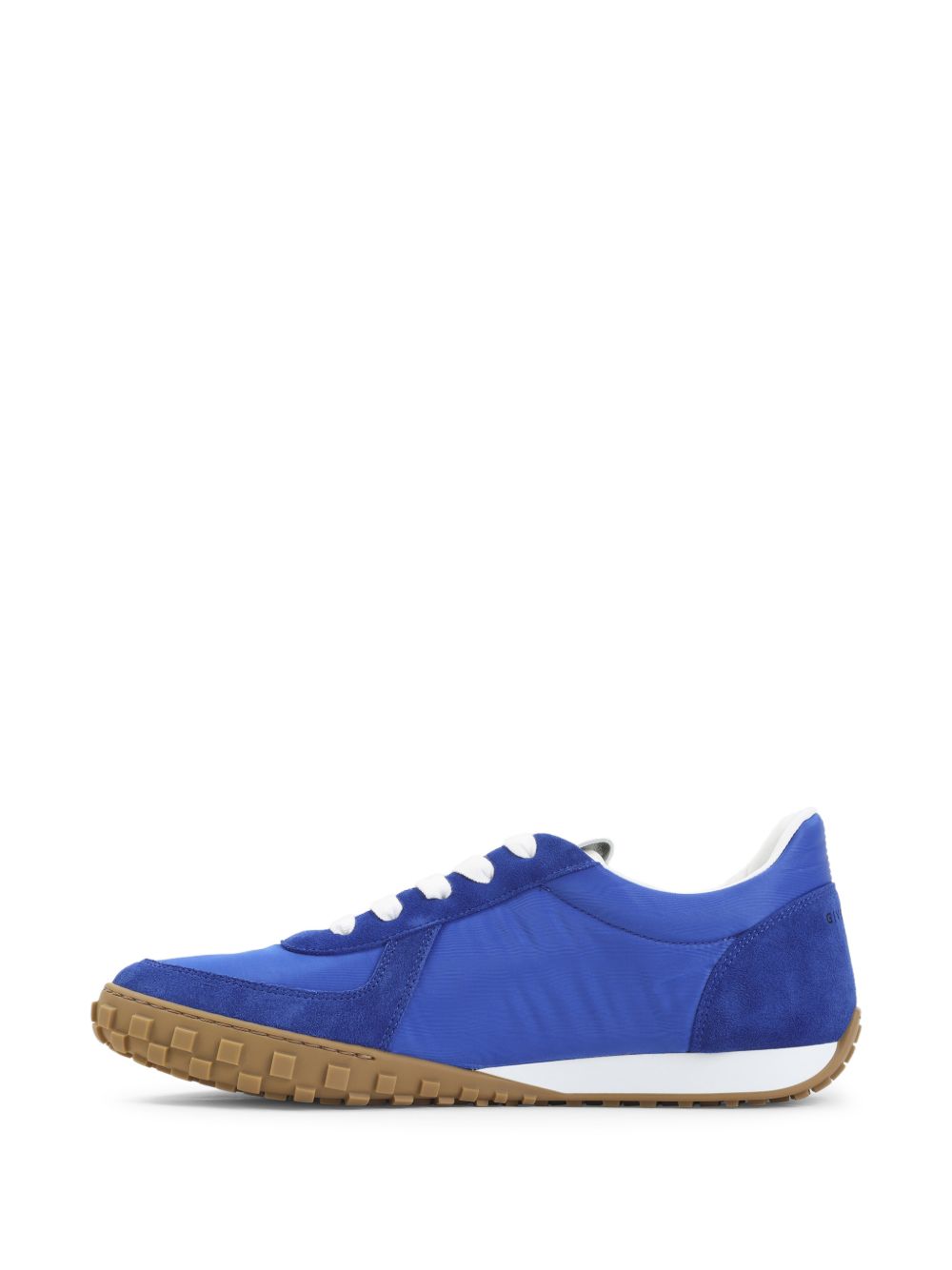 Sporty Silk And Nylon Sneakers With Suede Accents