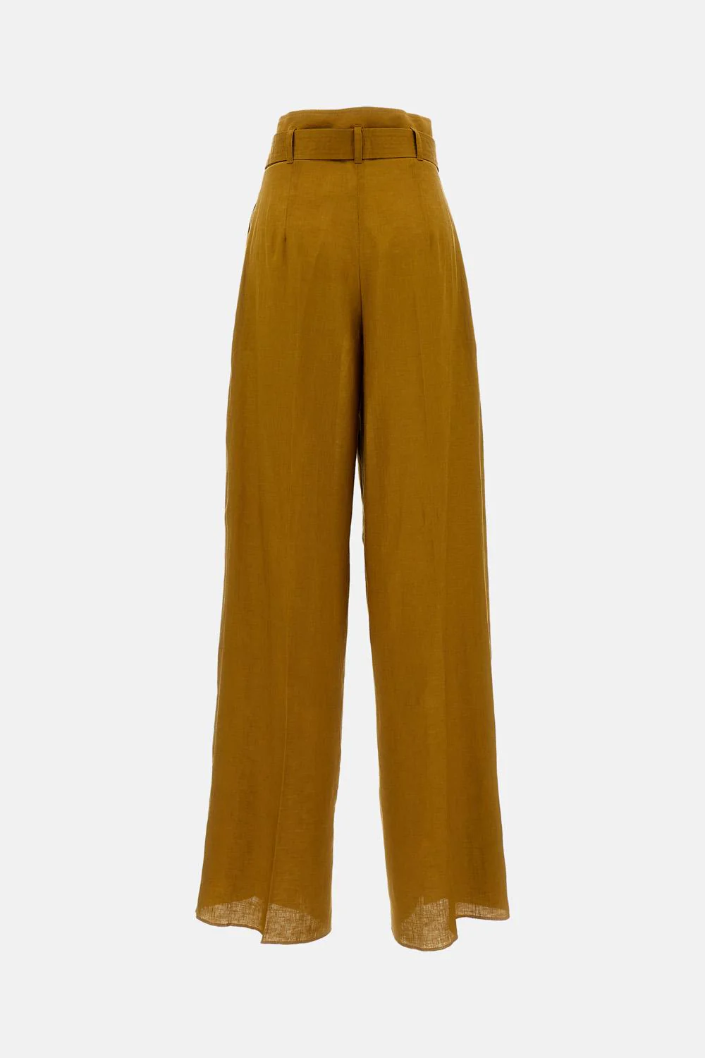 Cropped High Waist Wide-Leg Trousers with Textured Fabric
