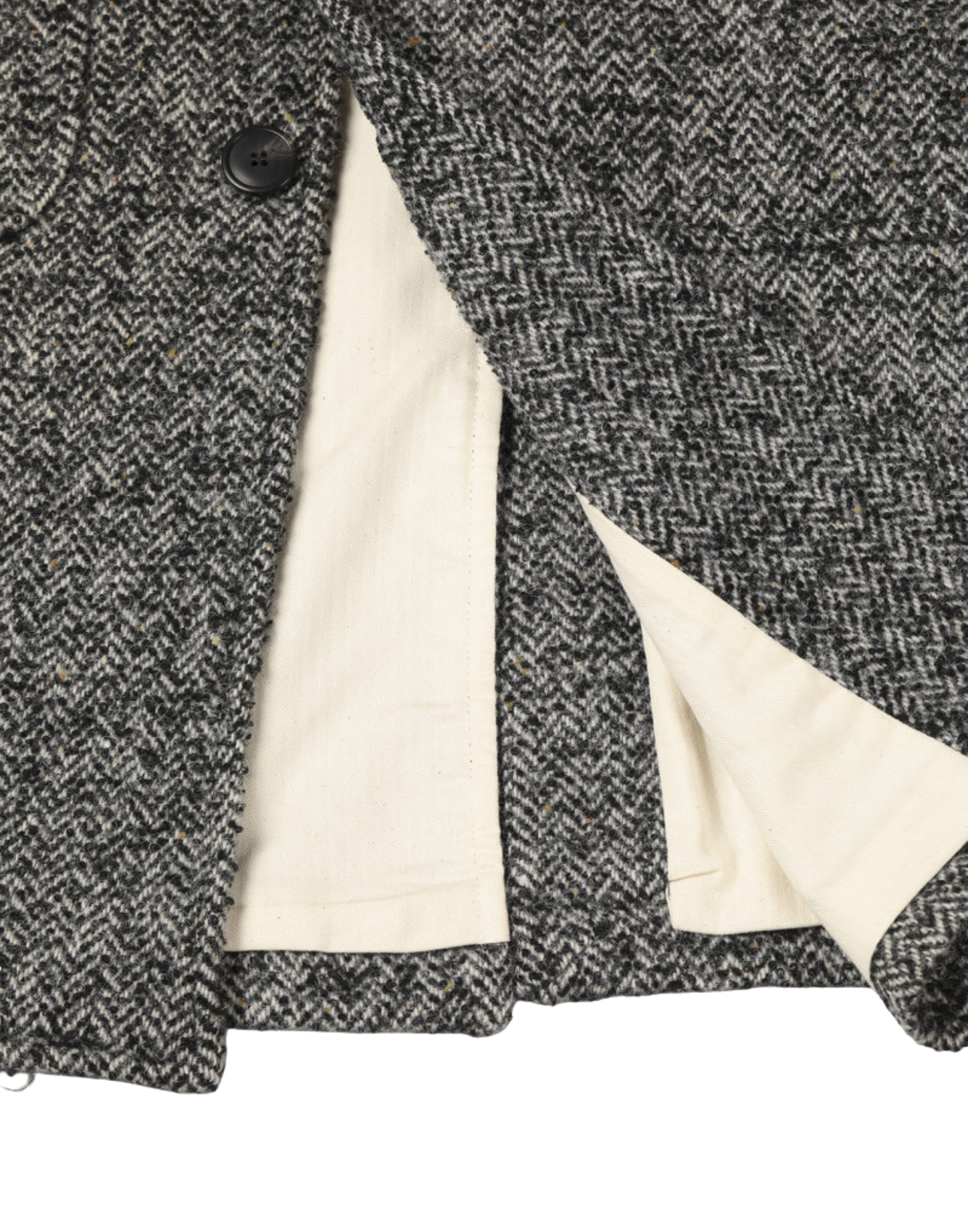 Textured Shetland Herringbone Single-Breasted Sport Coat