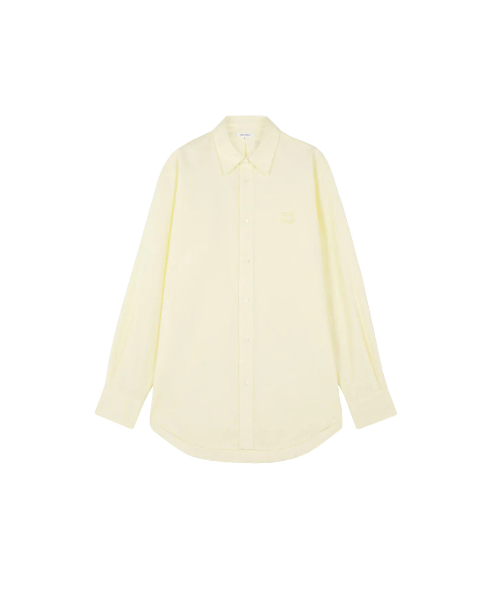 Long-Sleeve Casual Shirt With Classic Collar And Embroidered Logo