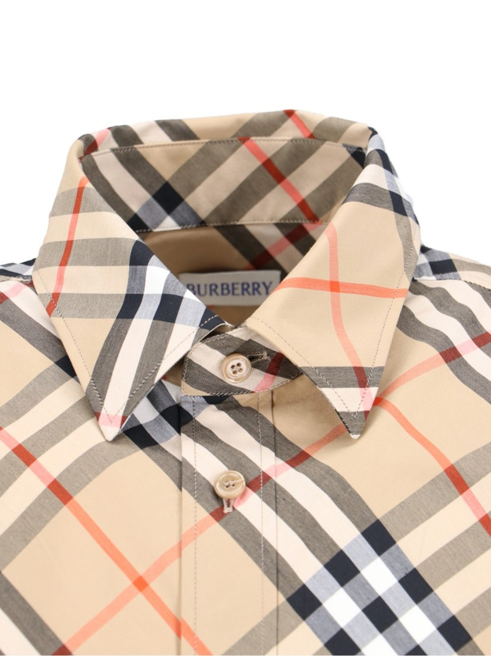 "Check" Shirt – Beige