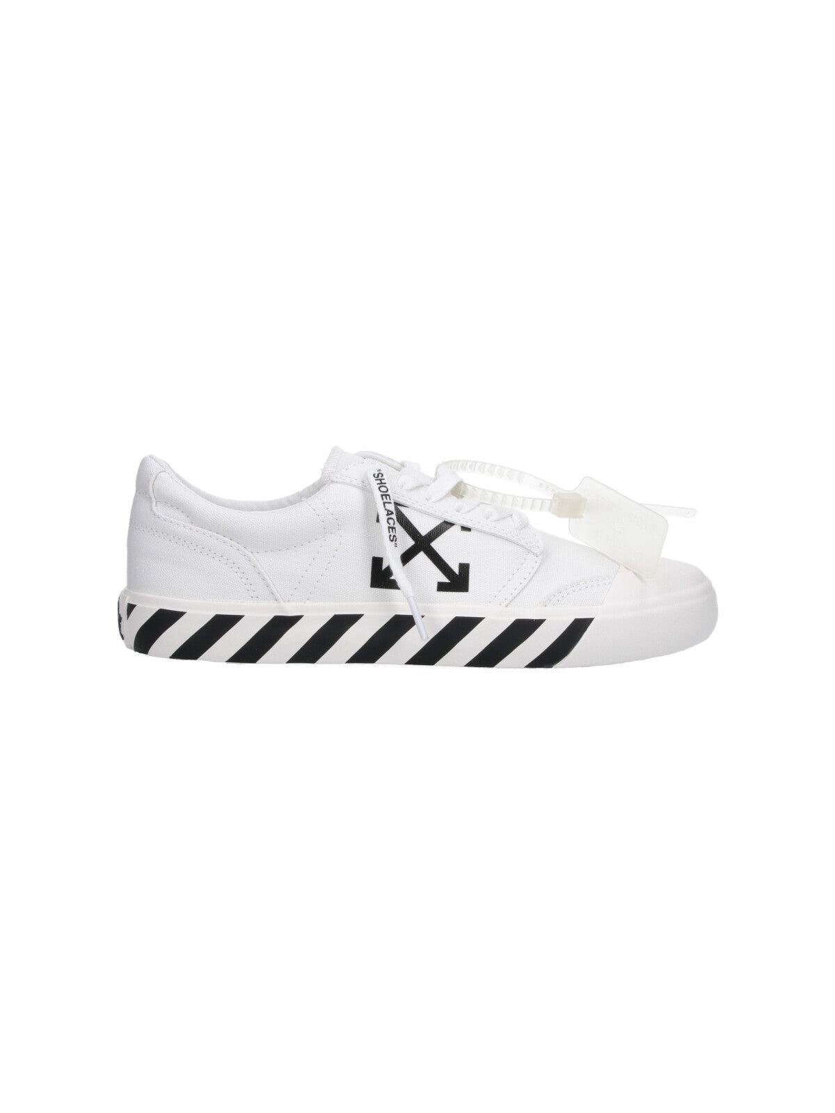 White Black Graphics Leather Sneakers