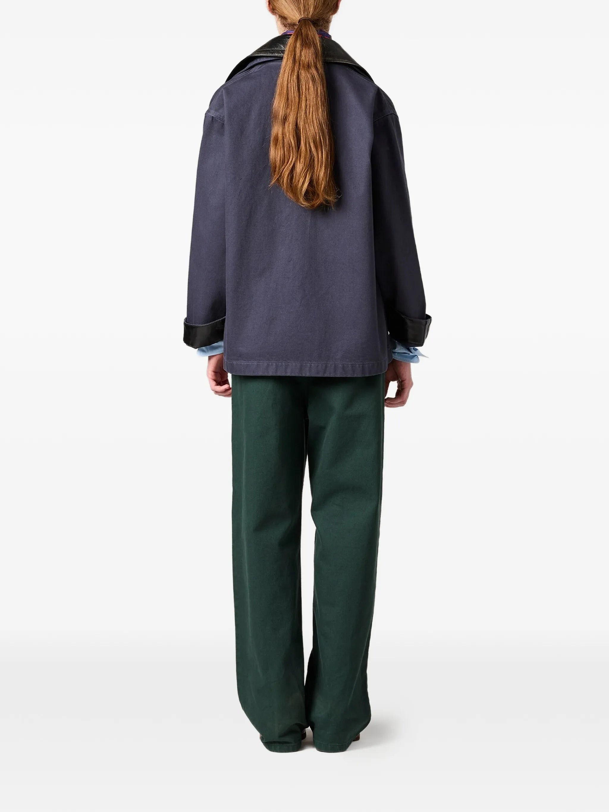Blue Boxy Multitude Pockets Jacket