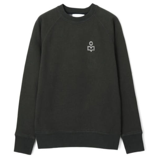 Long-Sleeve Crew Neck Sweatshirt with Minimalist Embroidered Logo