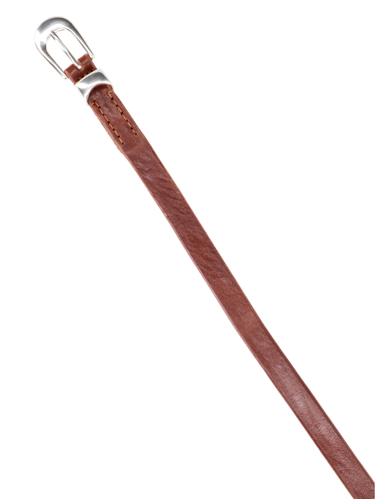 Brown Slim Leather Adjustable Belt