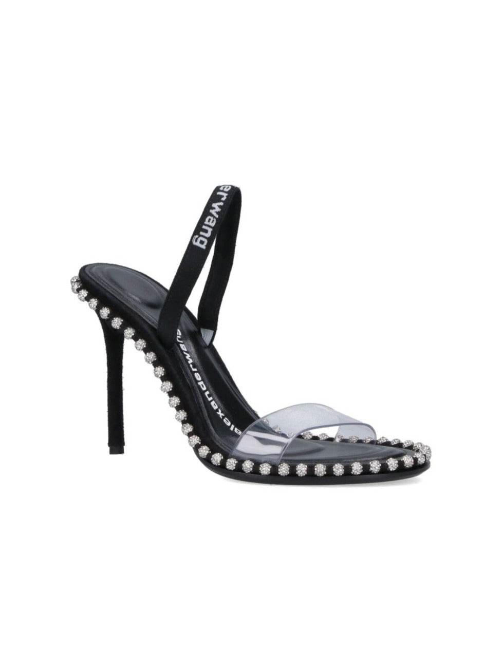 "Nova" Sandals – Black With Crystals