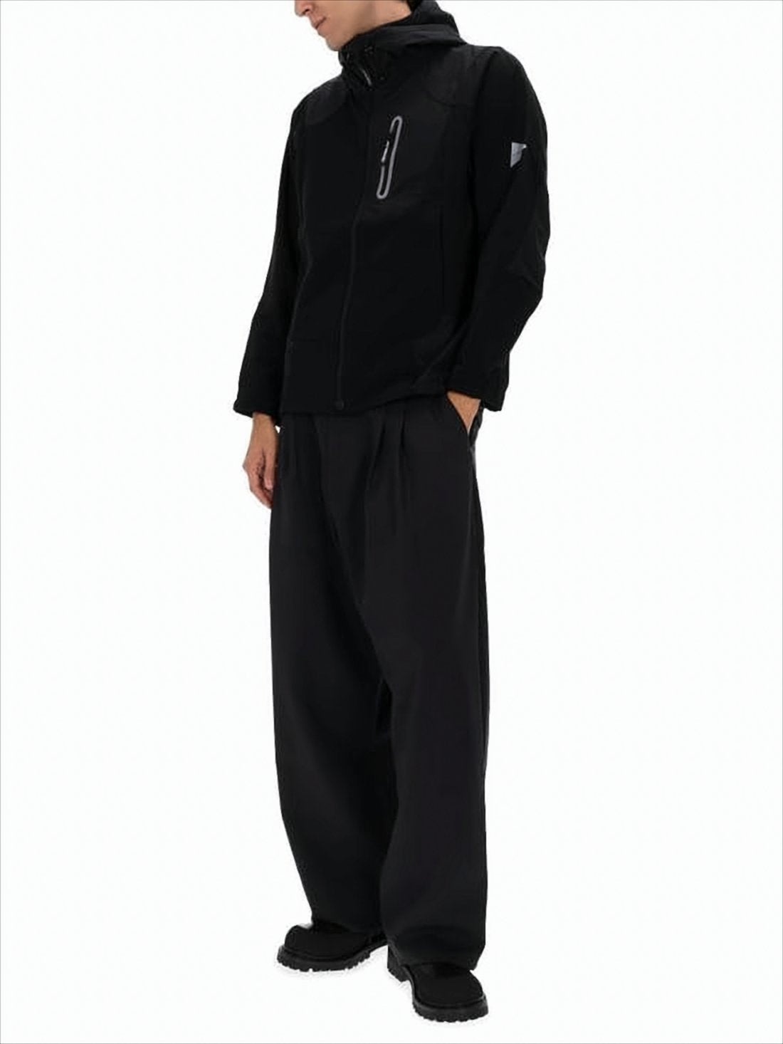 Minimalist Black Jacket with Hood