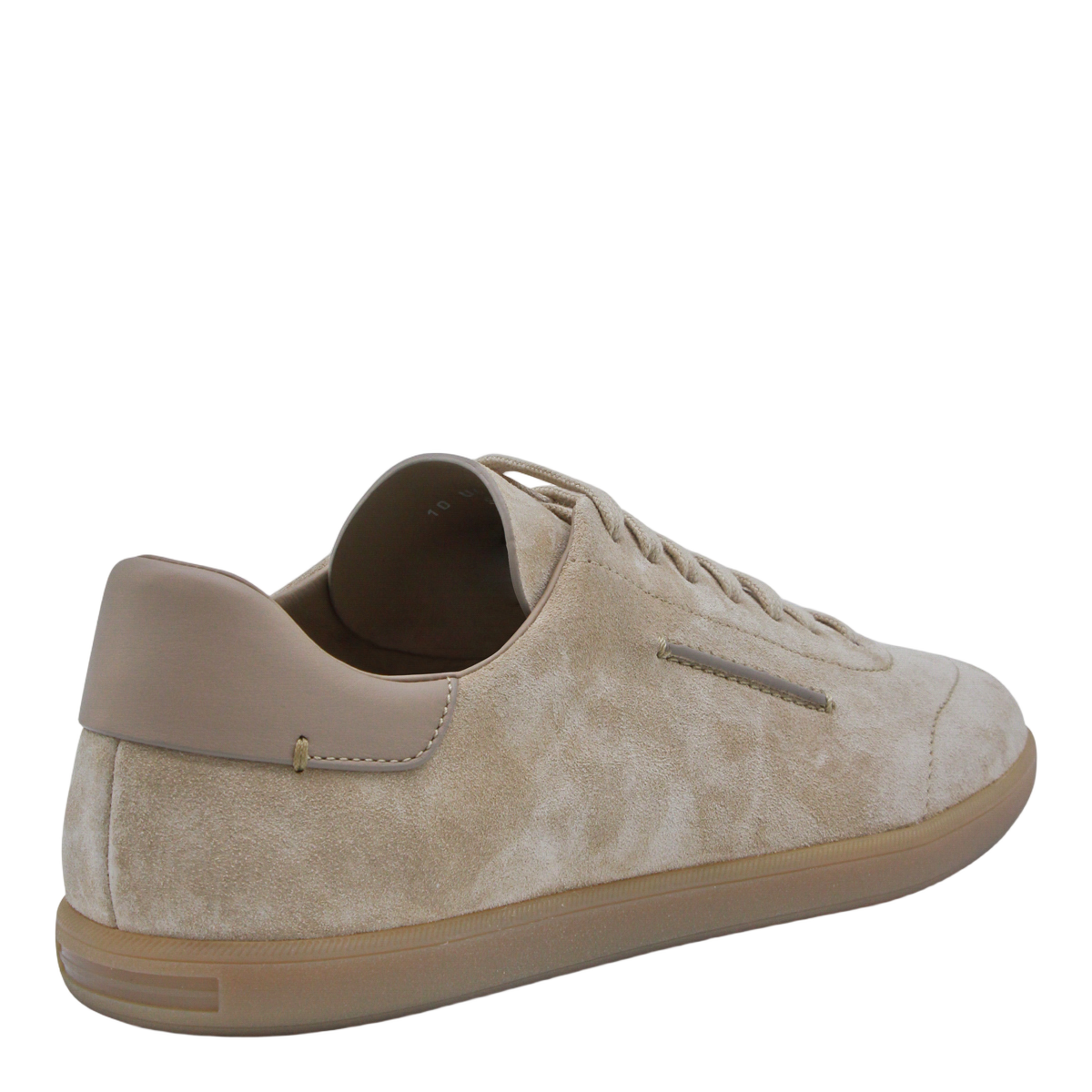 Low-Profile Suede Sneakers With Tonal Laces