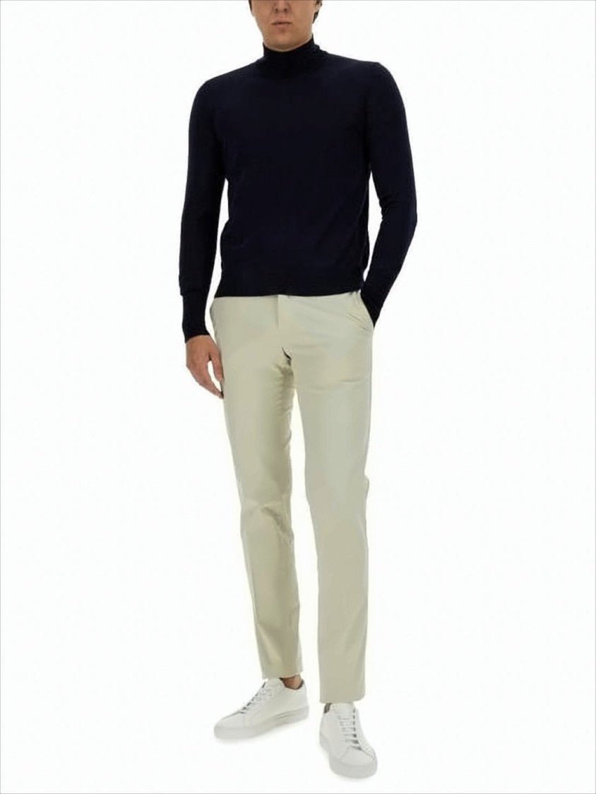 Tailored Straight Pants with Five-Pocket Styling