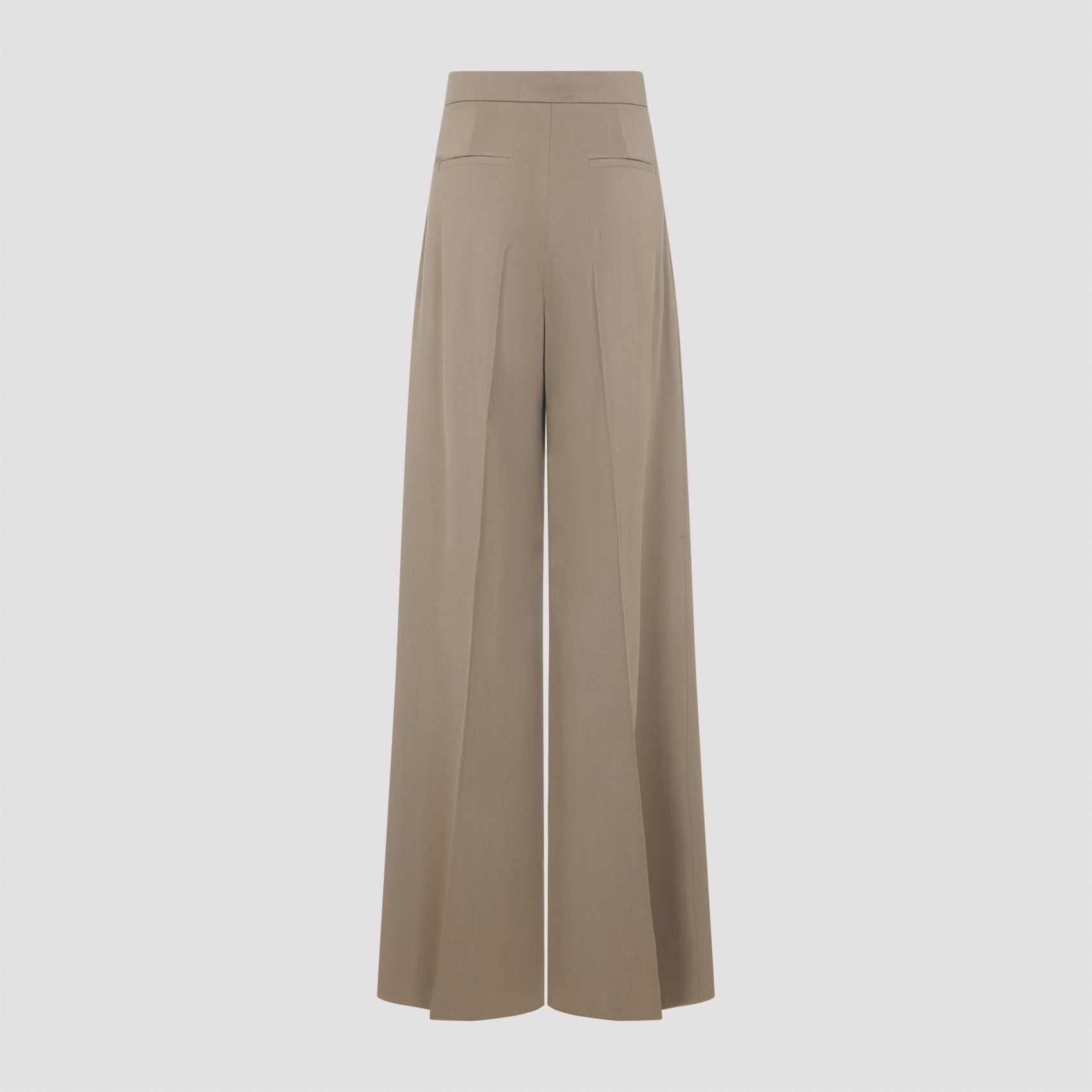 High-Waist Trousers with Pleated Detailing