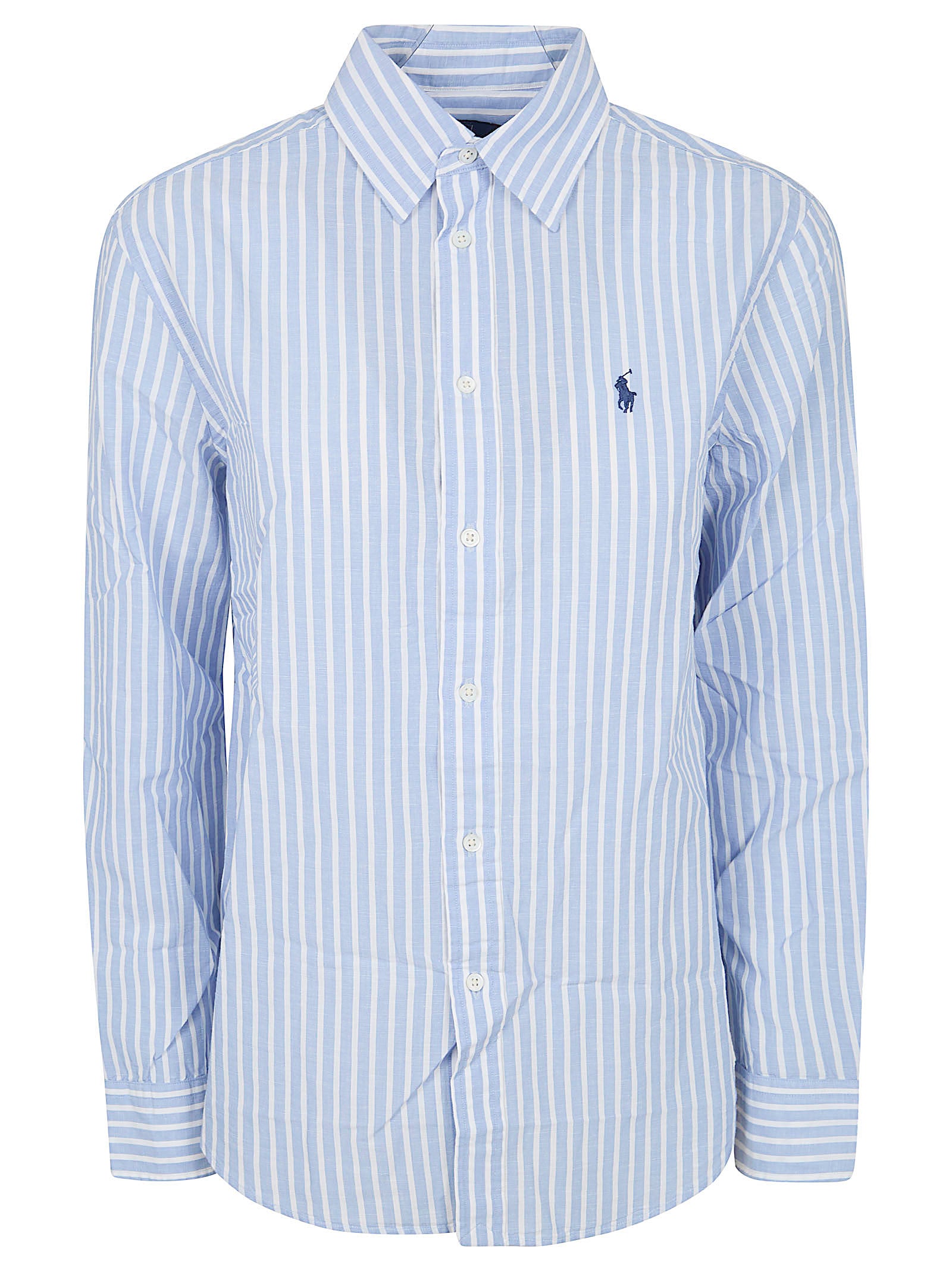 Vertical Striped Button-Up Shirt