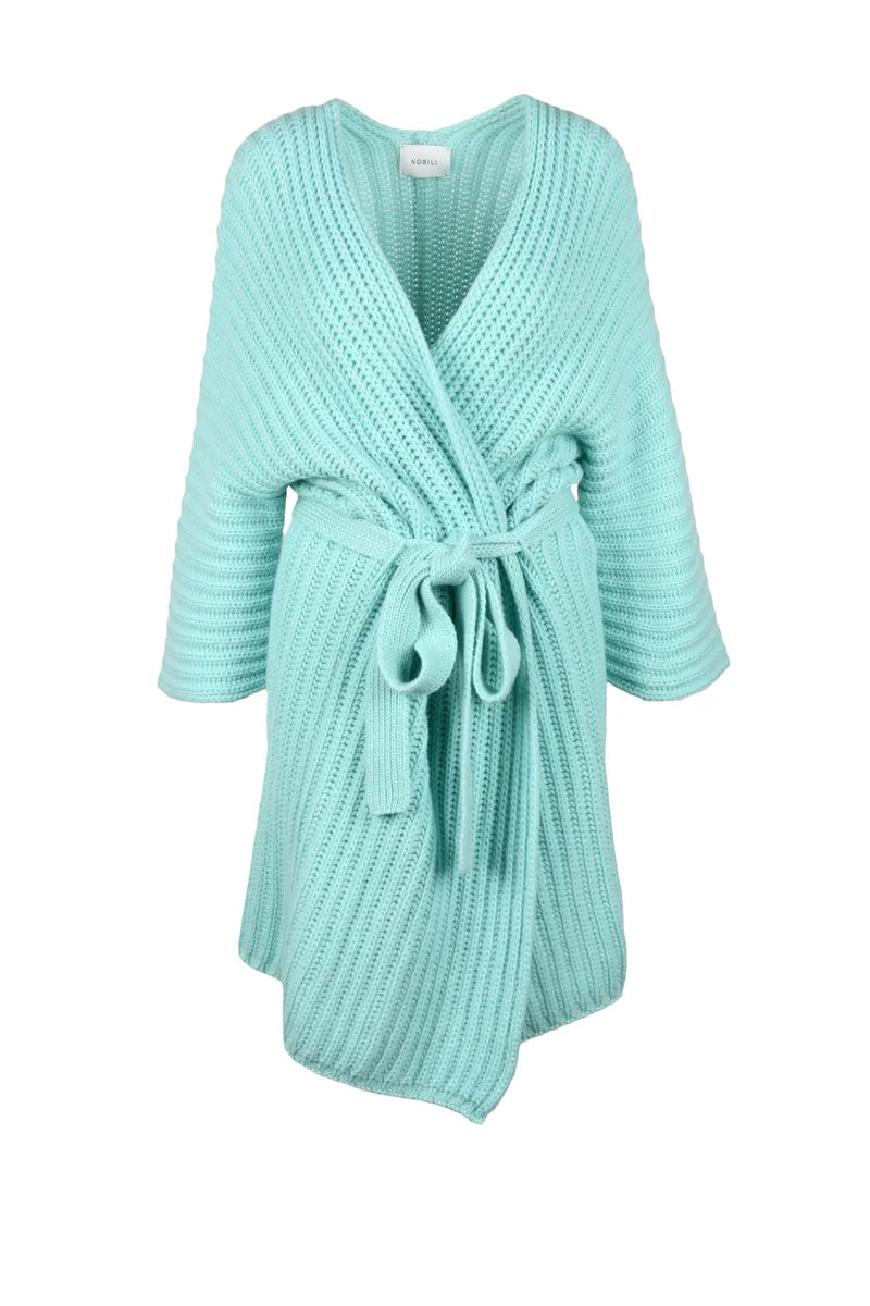 Aqua Green Cashmere Cardigan