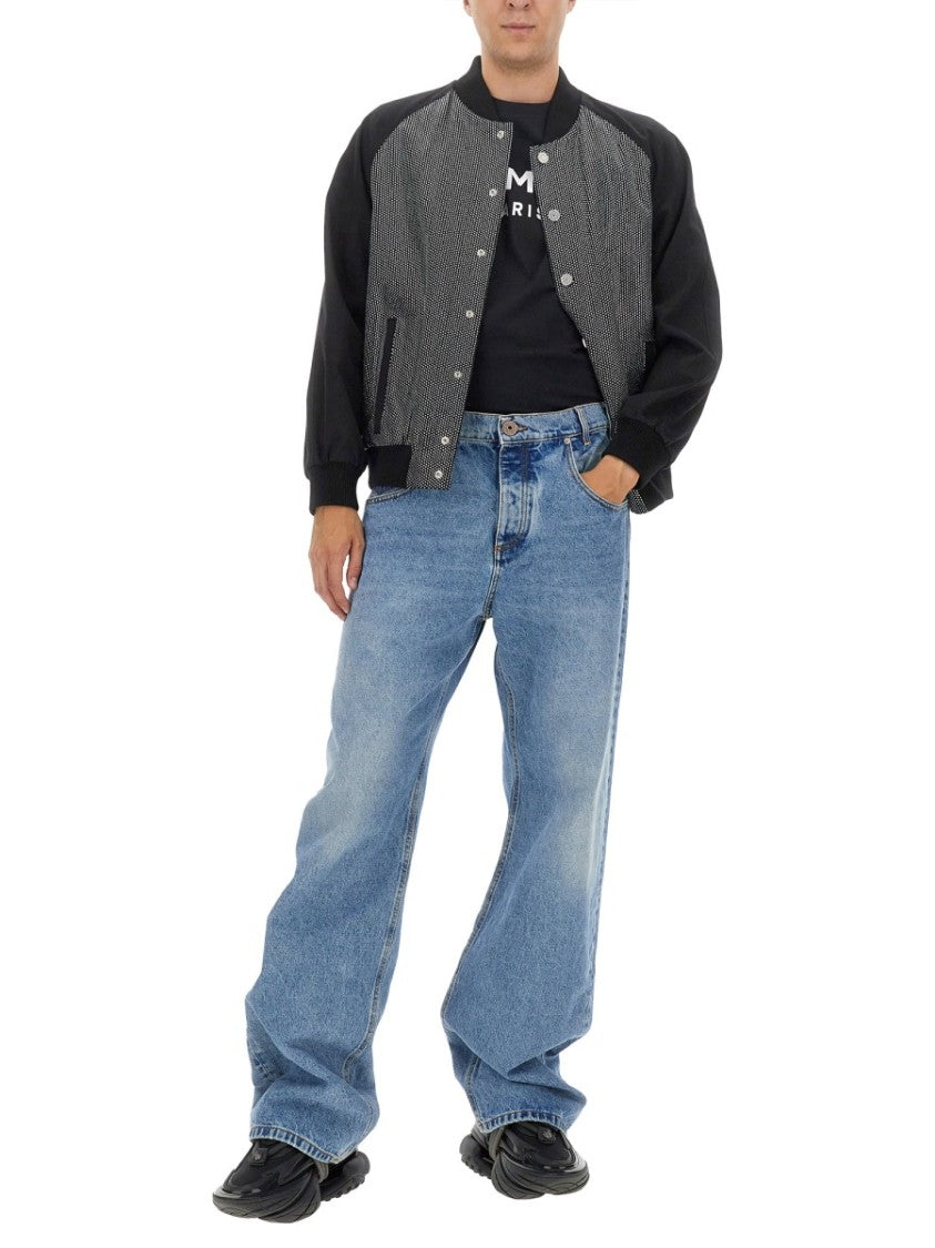 Textured Bomber Jacket