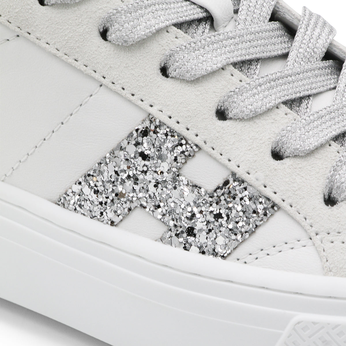 White And Black Leather Sneakers