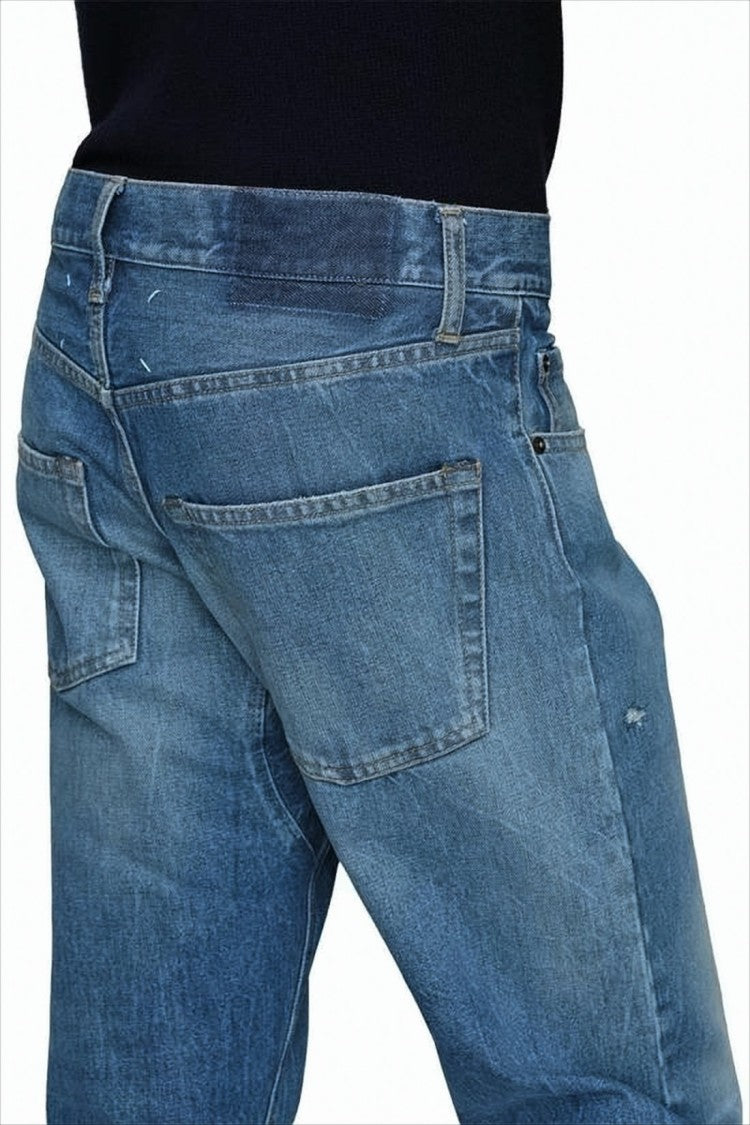 Relaxed Fit Mid-Blue Denim Pants