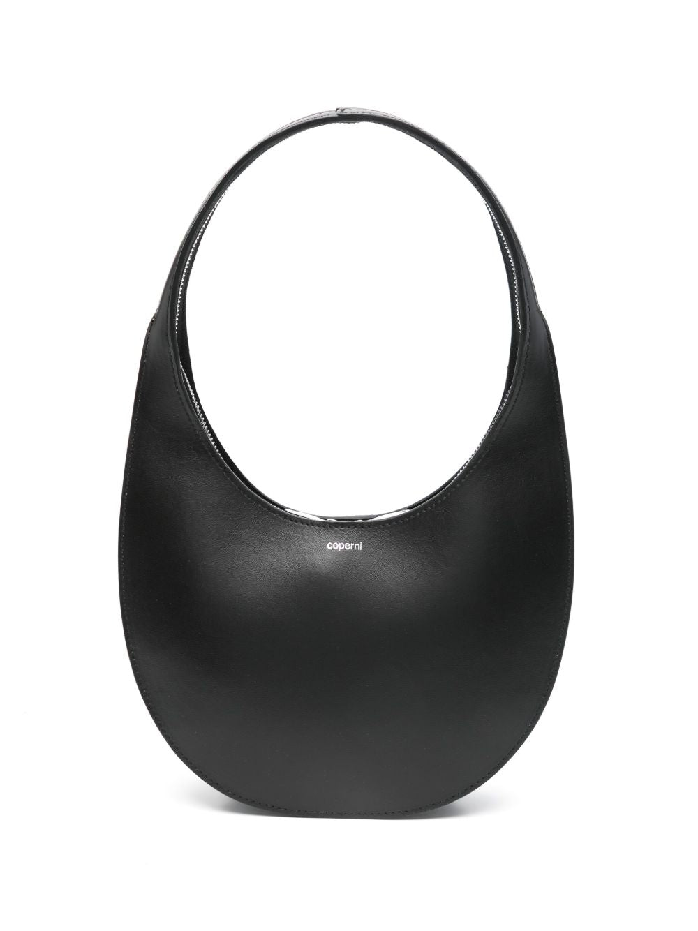 Black Handbag with Top Zip Closure