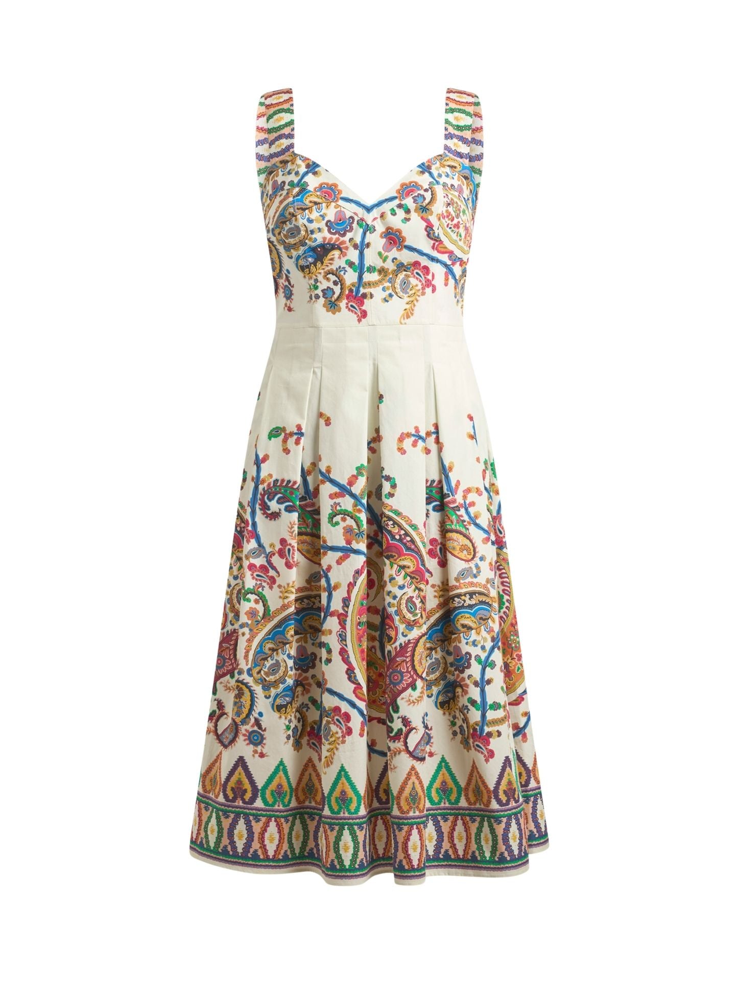 Floral Paisley Print Sleeveless Dress