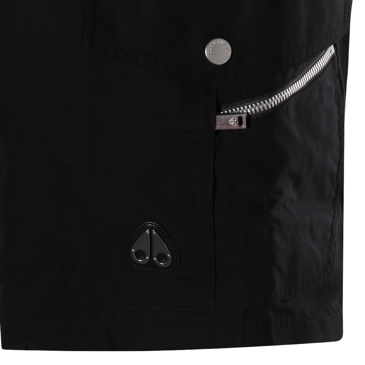 Mid-Thigh Cut Black Shorts