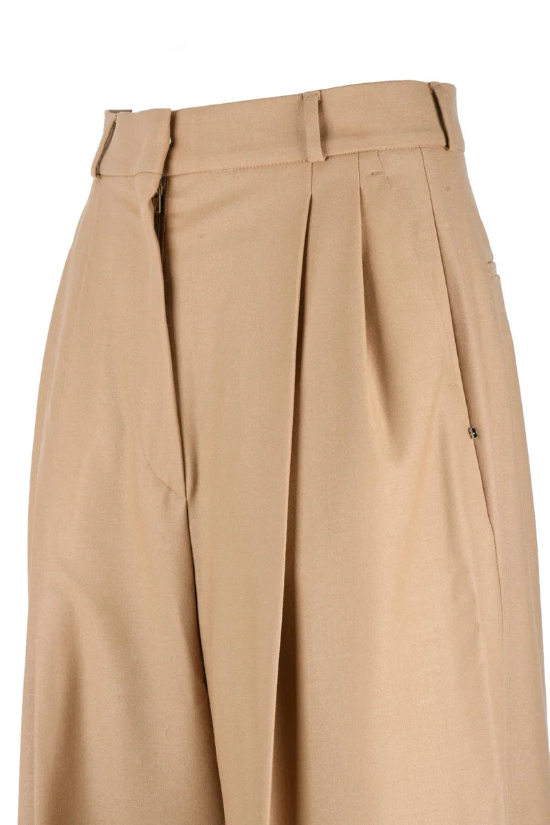 Kiens Wide Leg Trousers - Beige