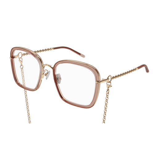 Square Optical Frames with Delicate Chain Detail
