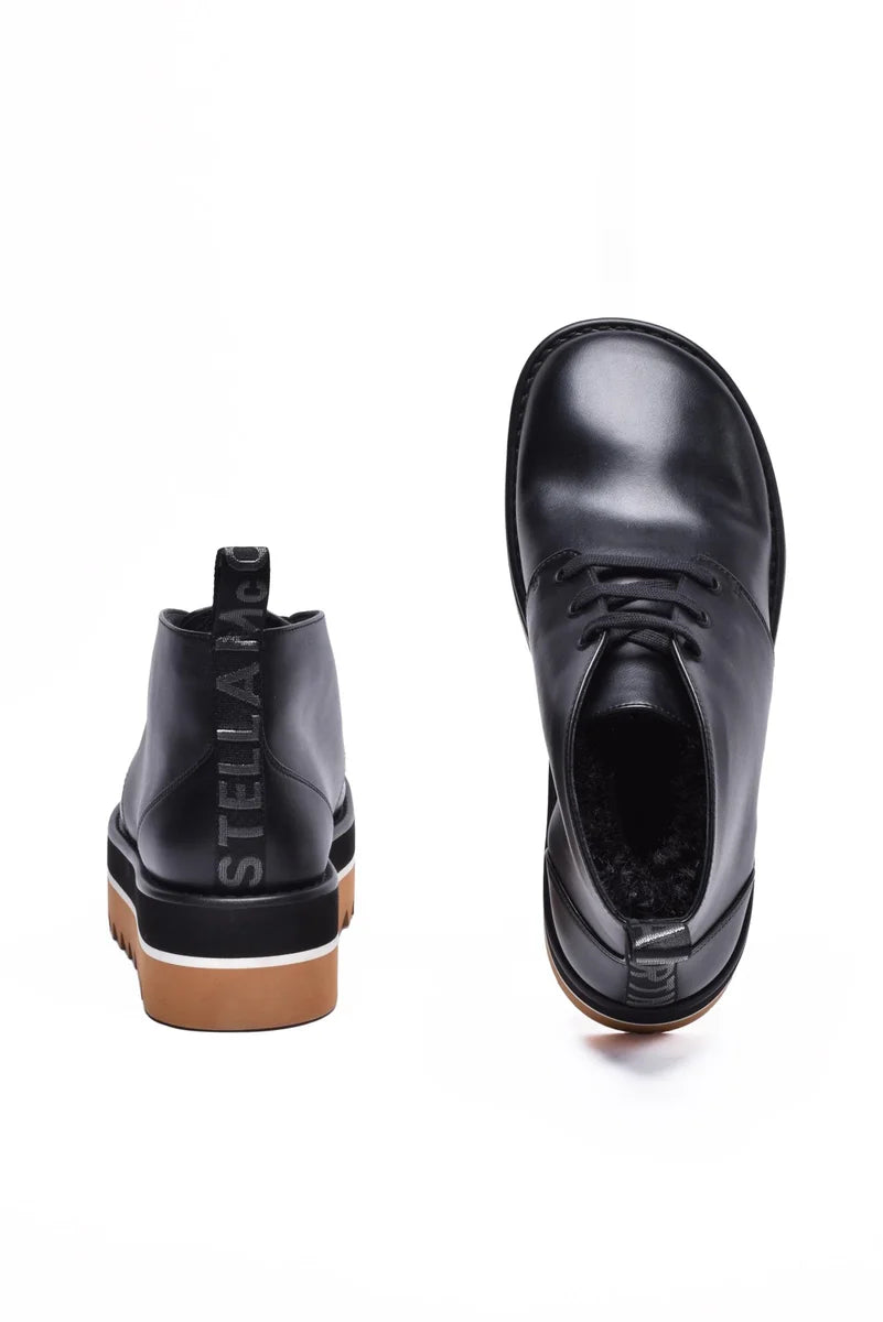 Wedge Boot Rubber Sole - Black